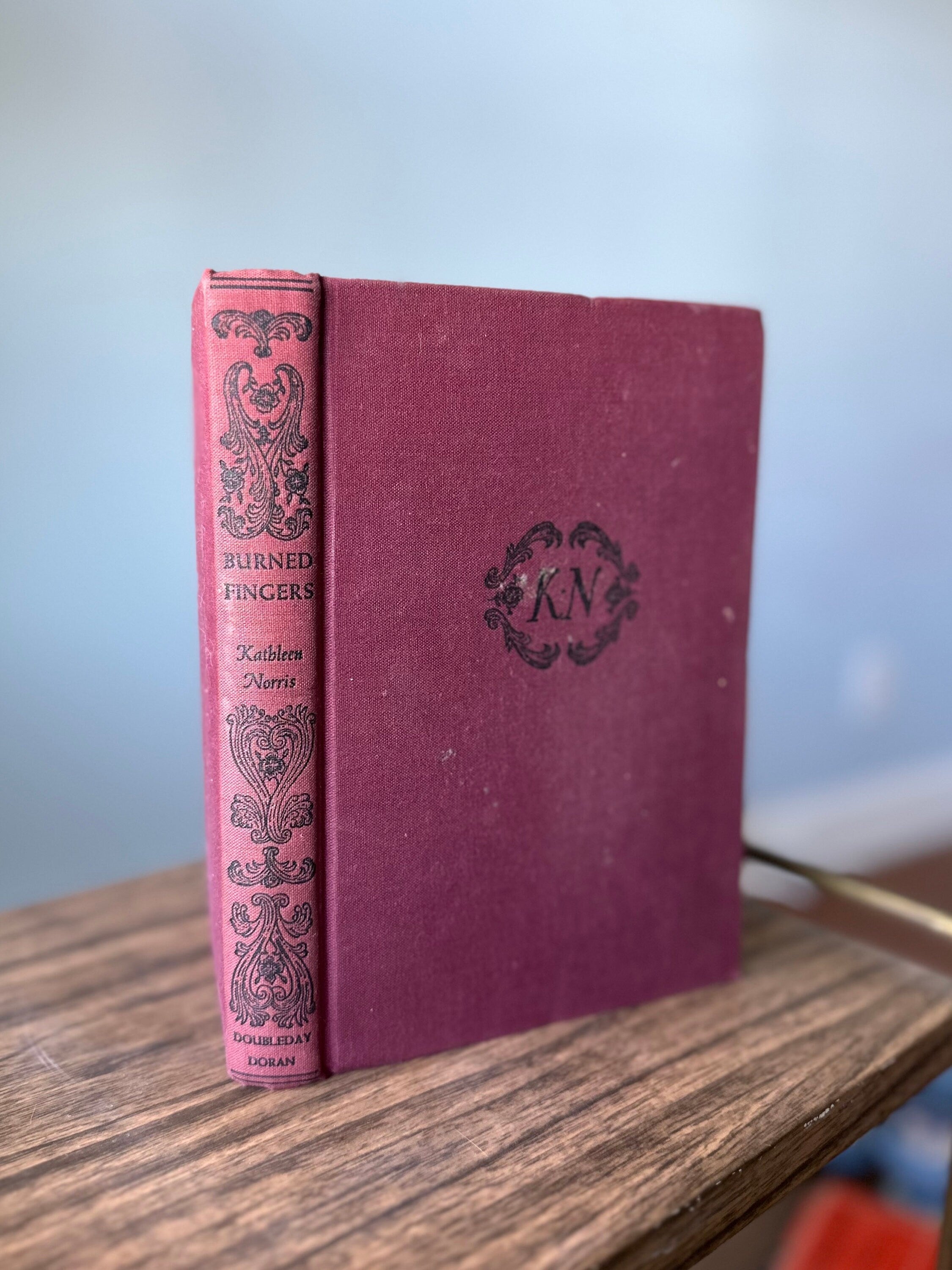 Vintage 1945 First Edition Burned Fingers by Kathleen Norris Hardcover Book | Vintage Romance Novel