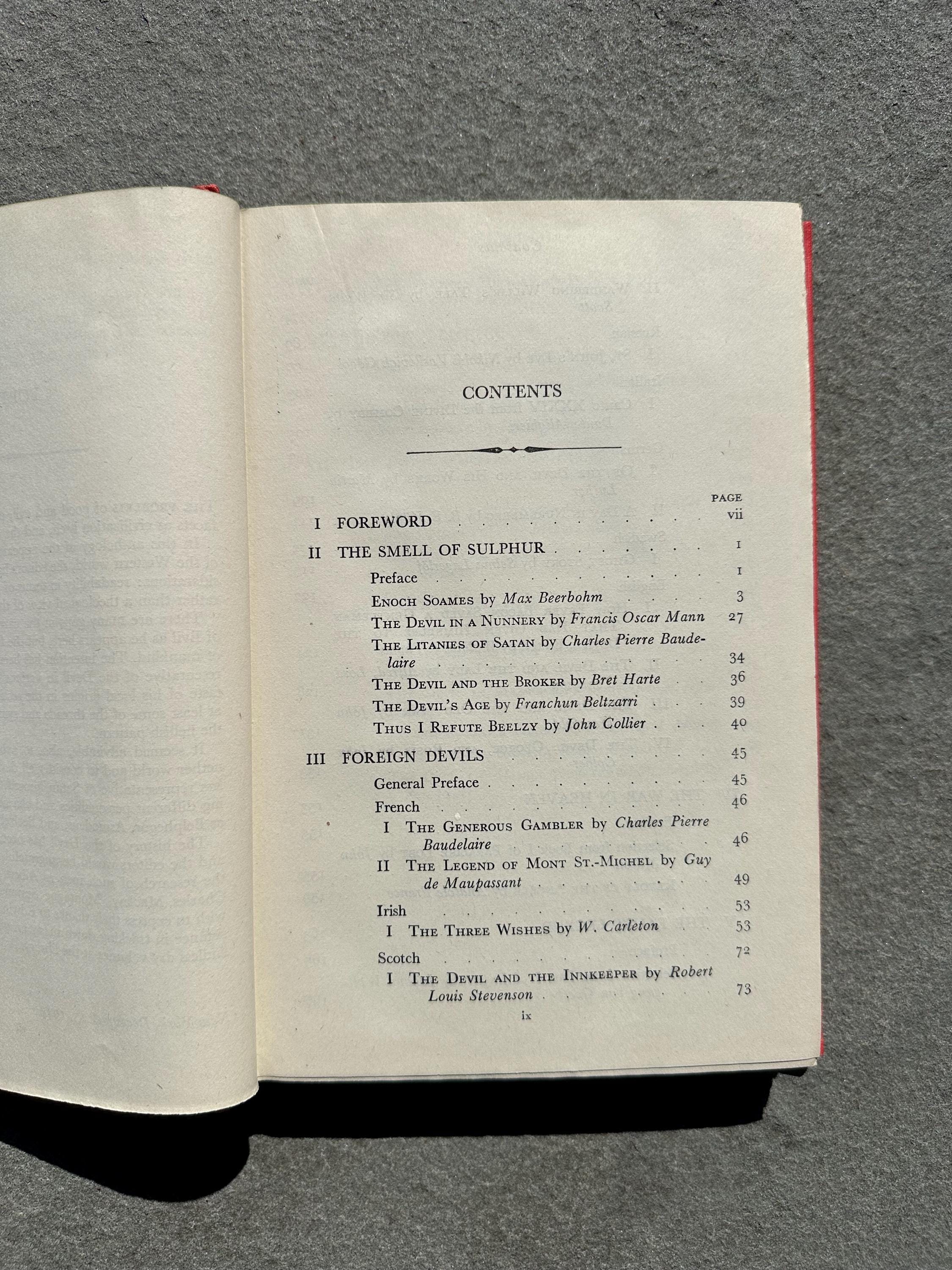 Vintage 1945 Speak of the Devil Hardcover Book Sterling North & C.B. Boutell | An Anthology of Demonology