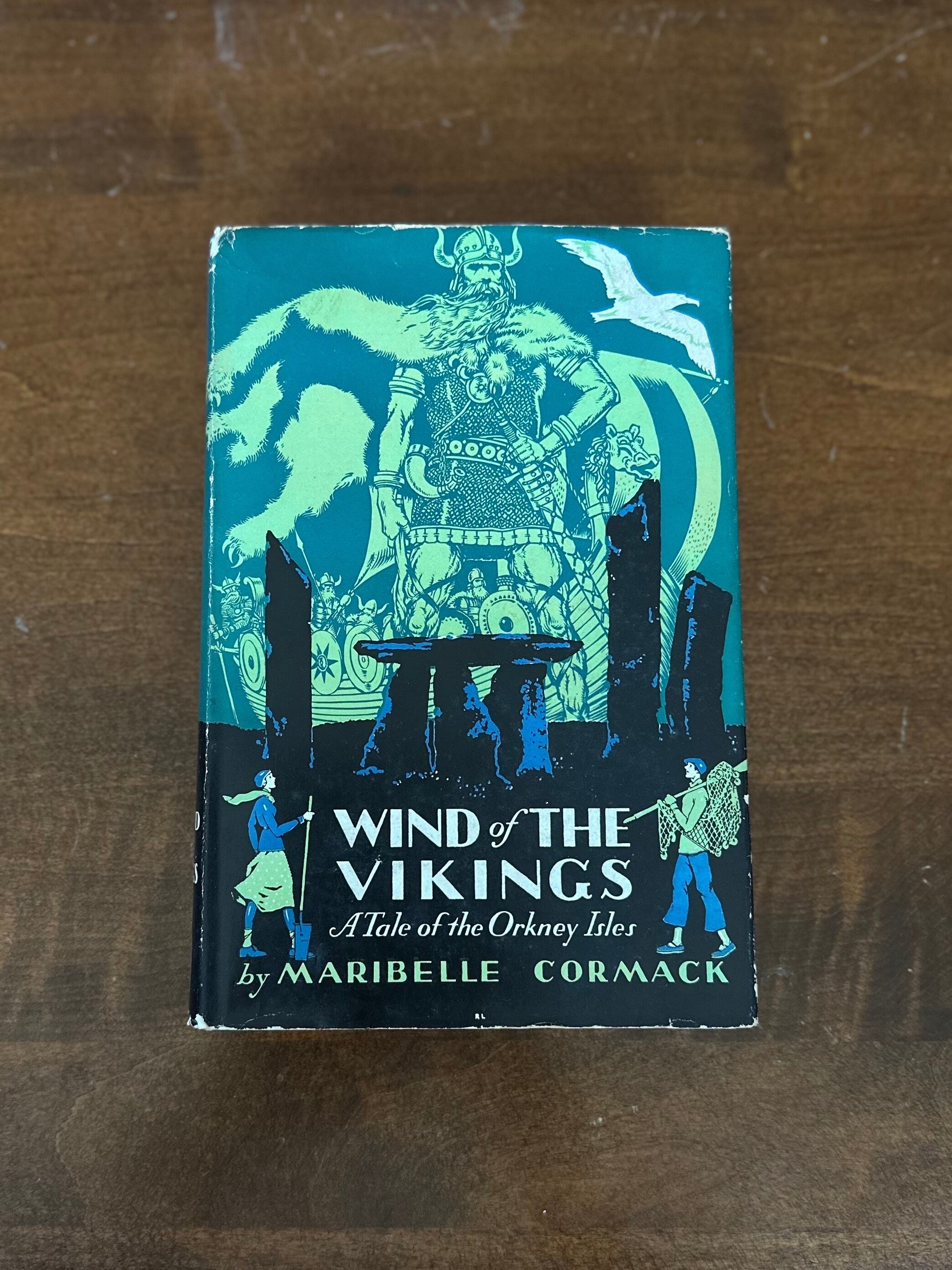 Vintage 1937 Wind of the Vikings A Tale of the Orkney Isles Hardcover Illustrated Book by Maribelle Commack