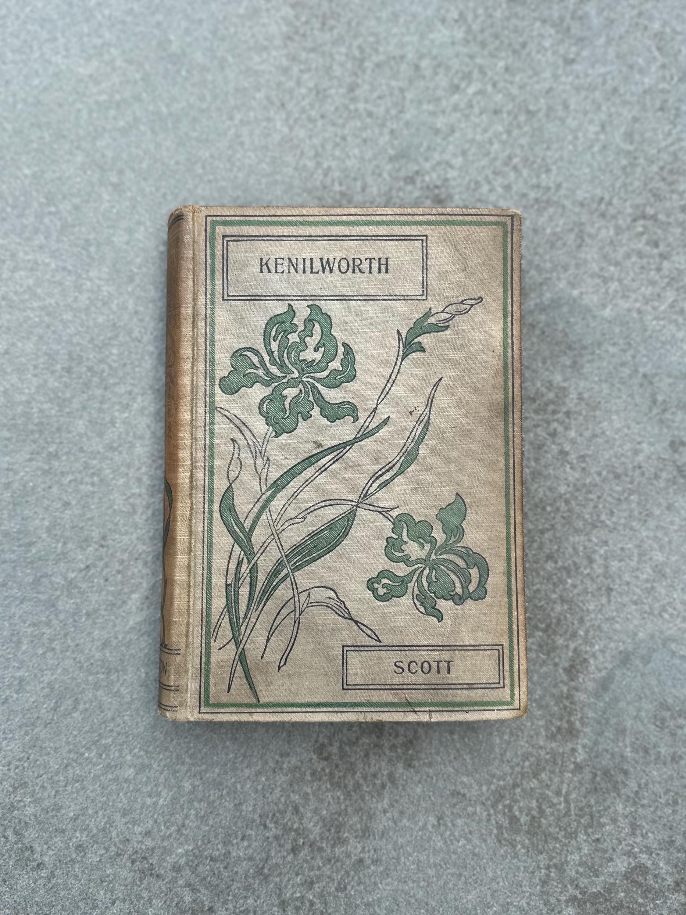 Antique 1890s 1900s Kenilworth Romance Novel by Sir Walter Scott Hardcover Book F.M. Lupton Publishing Elite Series