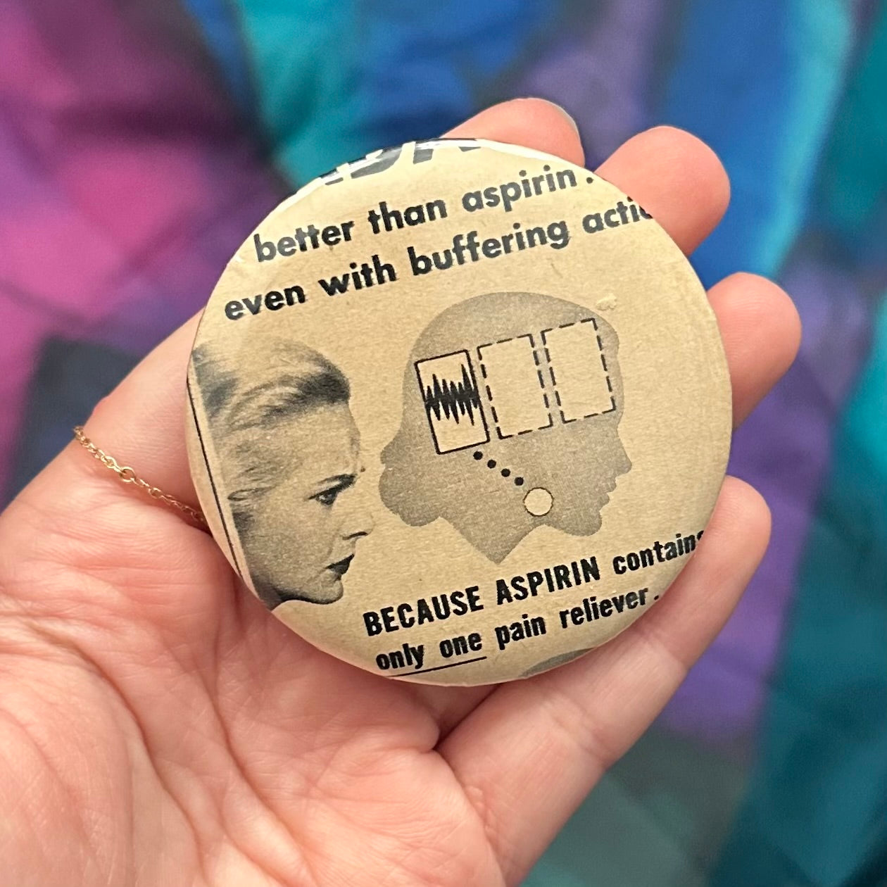 Pick One! Assorted Handmade Pinback Button Pins | October 1958 Family Circle Magazine