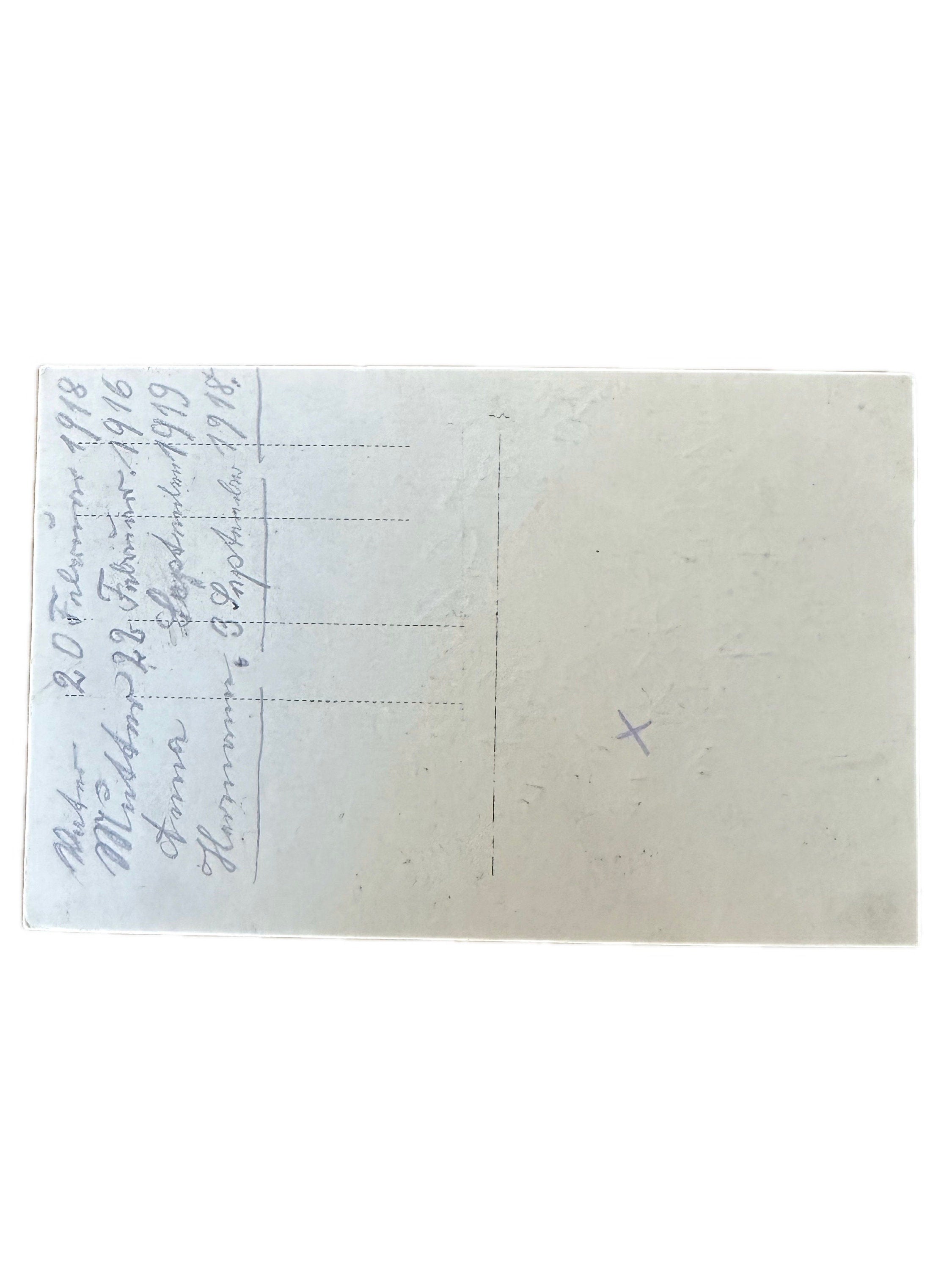 Antique 1900s Glossy RPPC Real Photo Postcard Group of German Soldiers in Uniform WWI