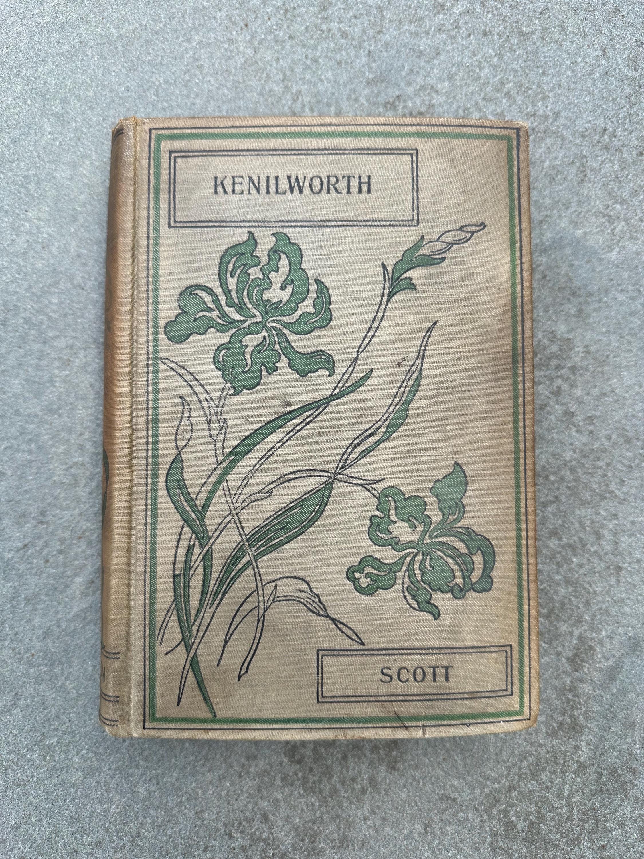 Antique 1890s 1900s Kenilworth Romance Novel by Sir Walter Scott Hardcover Book F.M. Lupton Publishing Elite Series