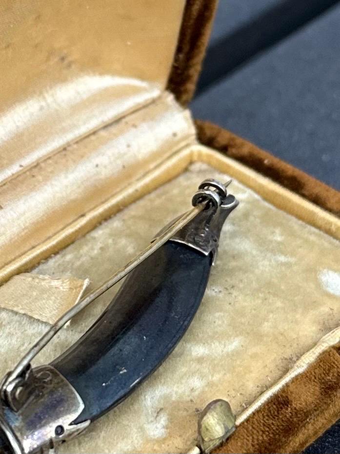 Vintage Circa 1920s Silver Kukri Sword Dagger & Sheath Brooch Pin