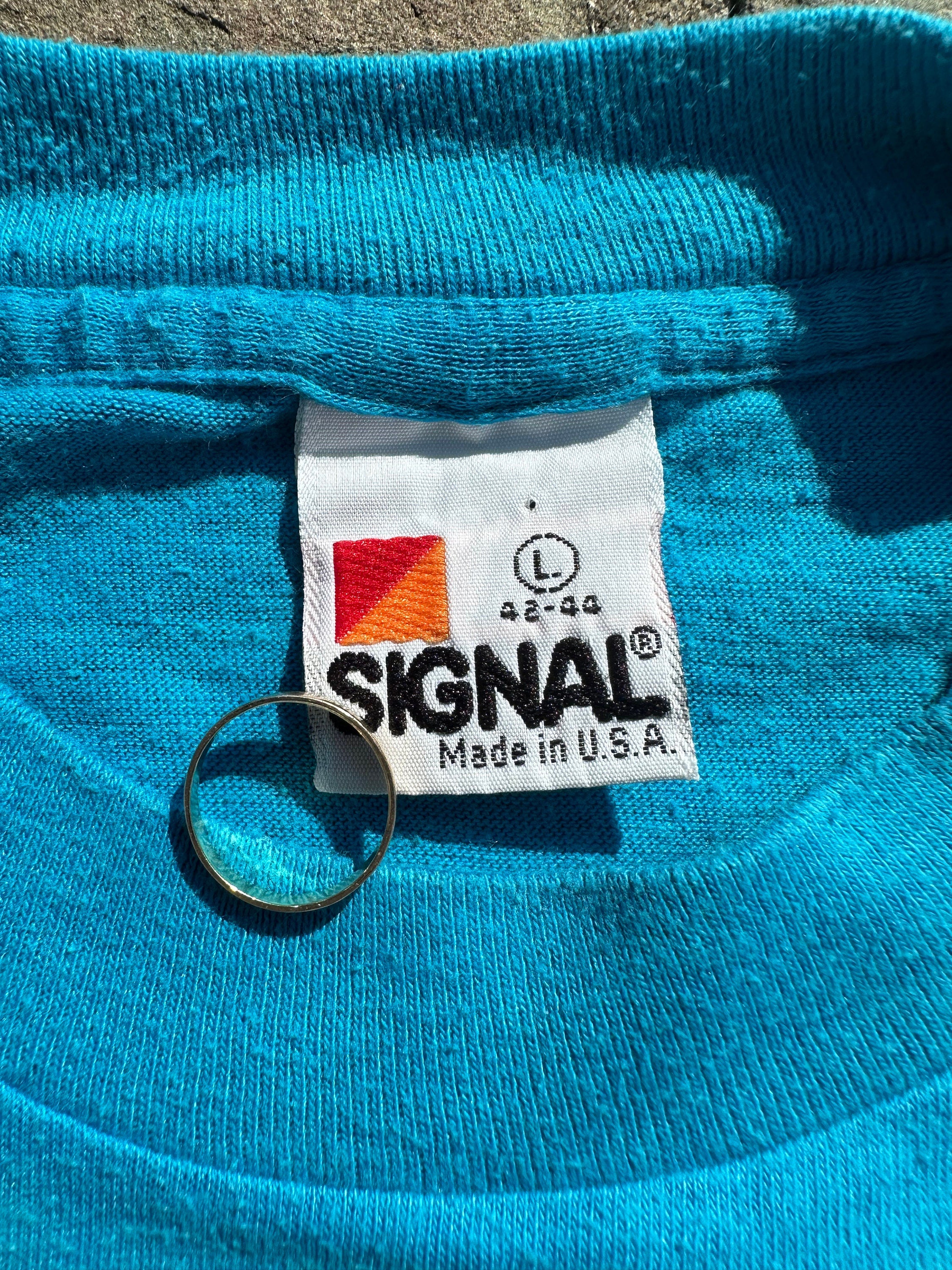 Vintage Chicago 1986-1987 World Tour Single Stitch Blue T-Shirt Tee Signal Brand