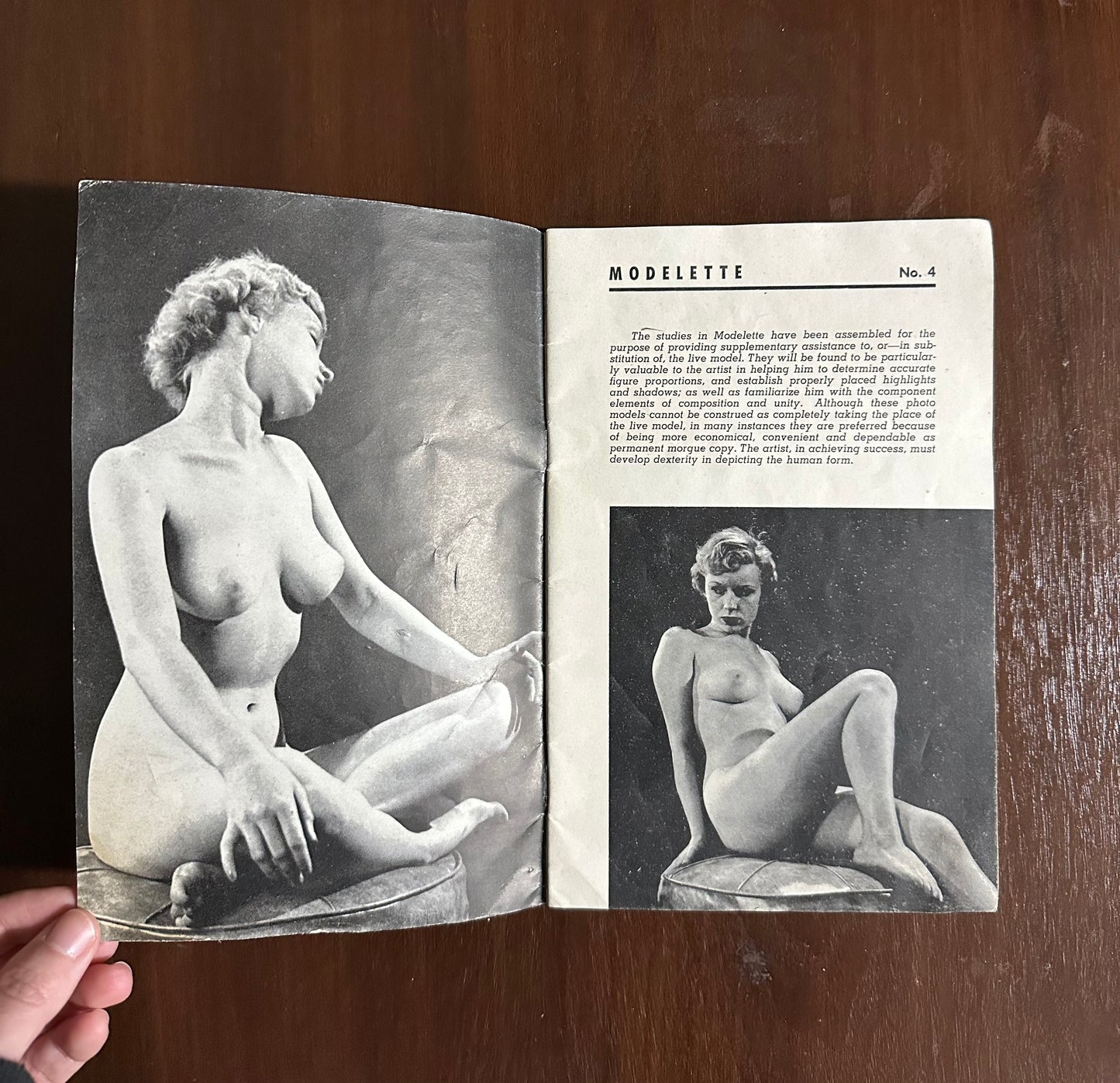 1950s Modelette Model Studies for Artists No. 4 Booklet Nude Study