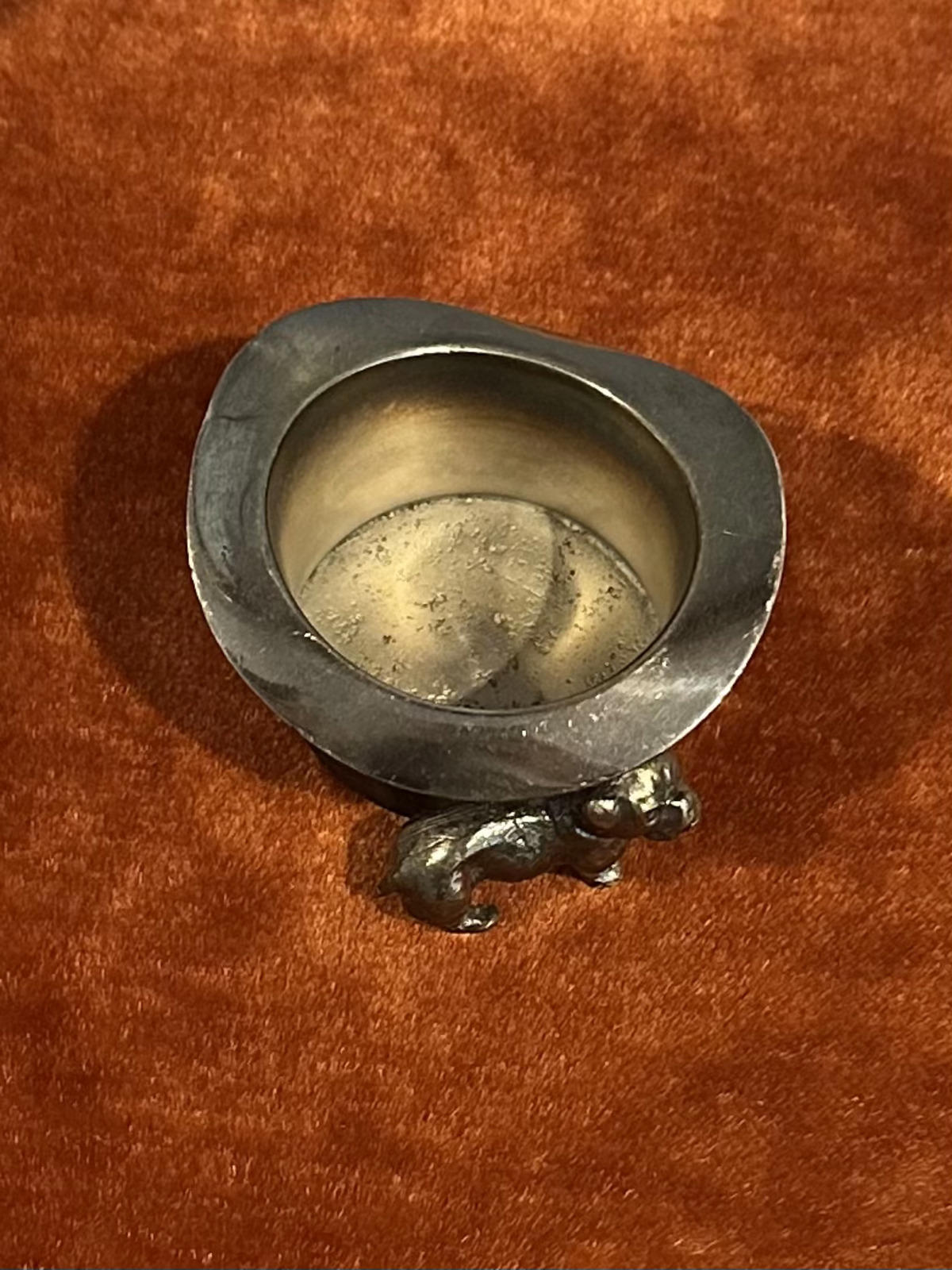 Antique Victorian Pairpoint Mfg Co. Silver Plate Figural Top Hat English Bulldog Toothpick Holder