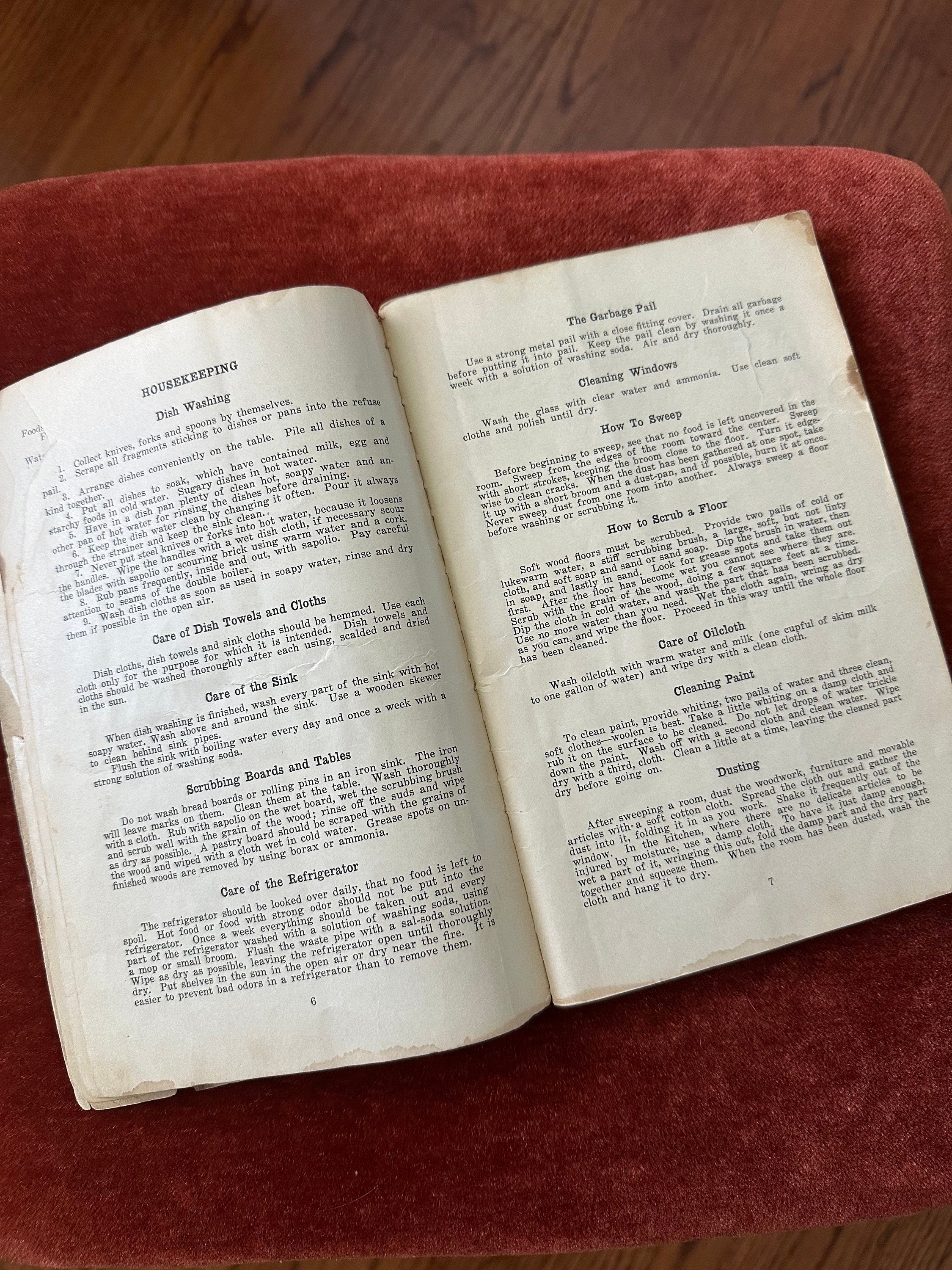 Vintage 1927 Recipes for Instruction in Domestic Science Paperback Book by Emma L. Morrow Rochester, N.Y.
