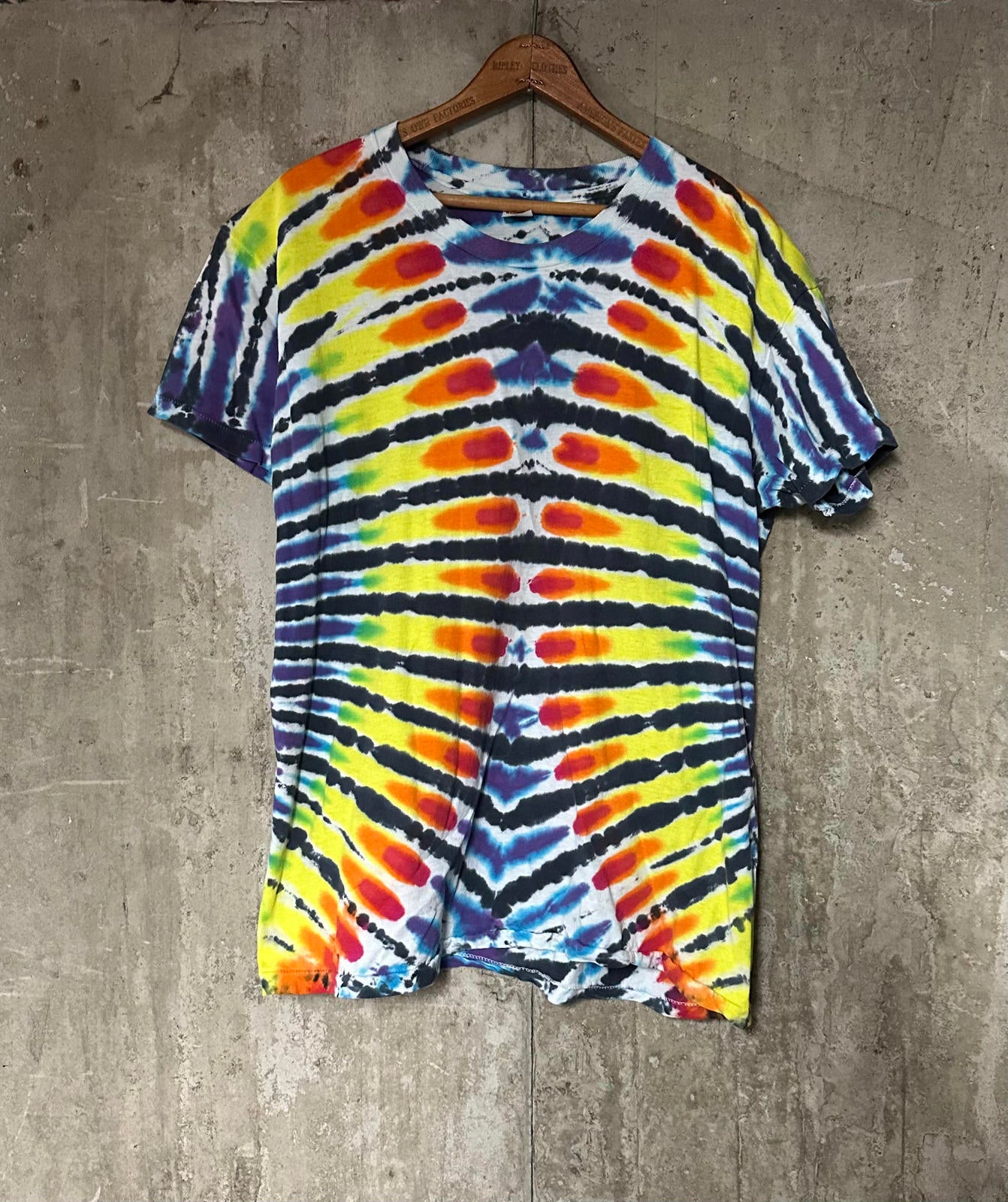 1990s Hanes X-Ray Tie Dye Single Stitch Tee 100% Cotton