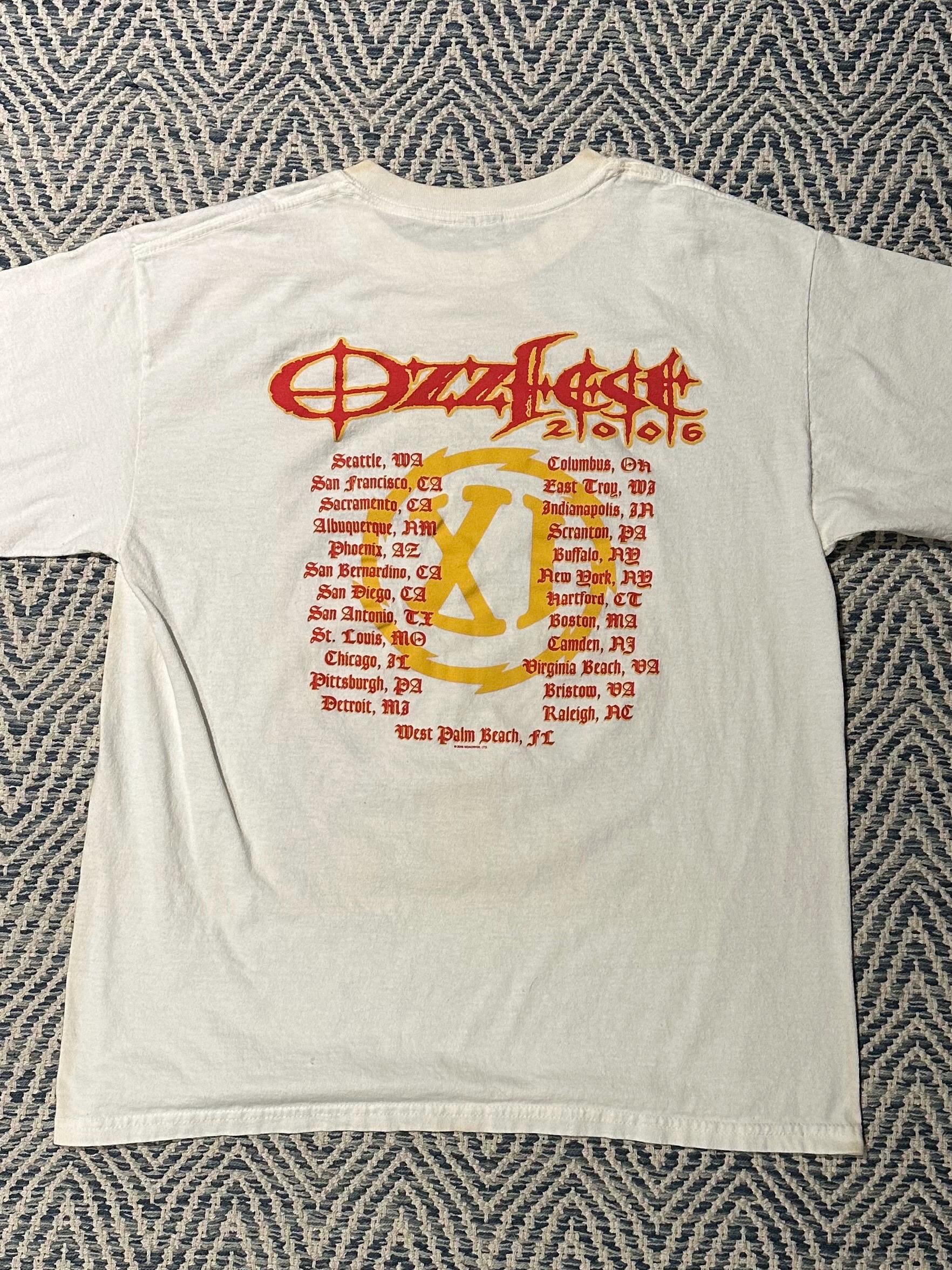 Vintage Y2K 2006 Ozzfest Ozzy Osbourne Tour White Graphic Tee