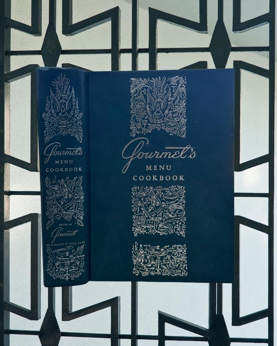 Vintage 1964 Gourmet's Menu Cookbook A Collection of Epicurean Menus and Recipes Illustrated Hardcover Book