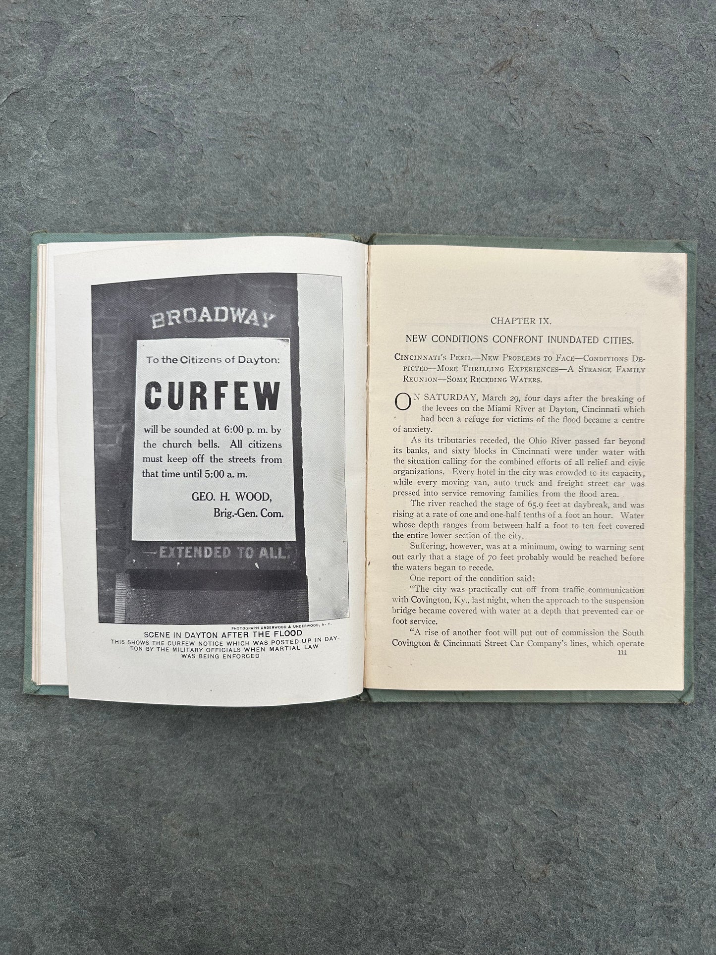 Antique 1913 Horrors of Tornado, Flood, and Fire Salesman Copy Memorial Edition Hardcover Book