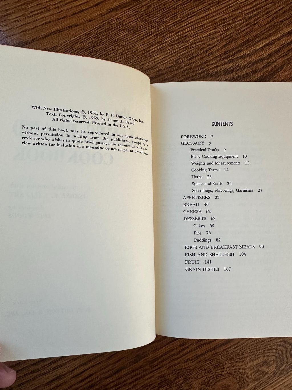 Vintage 1959 1961 The James Beard Cookbook Hardcover Book Midcentury Book Club Edition