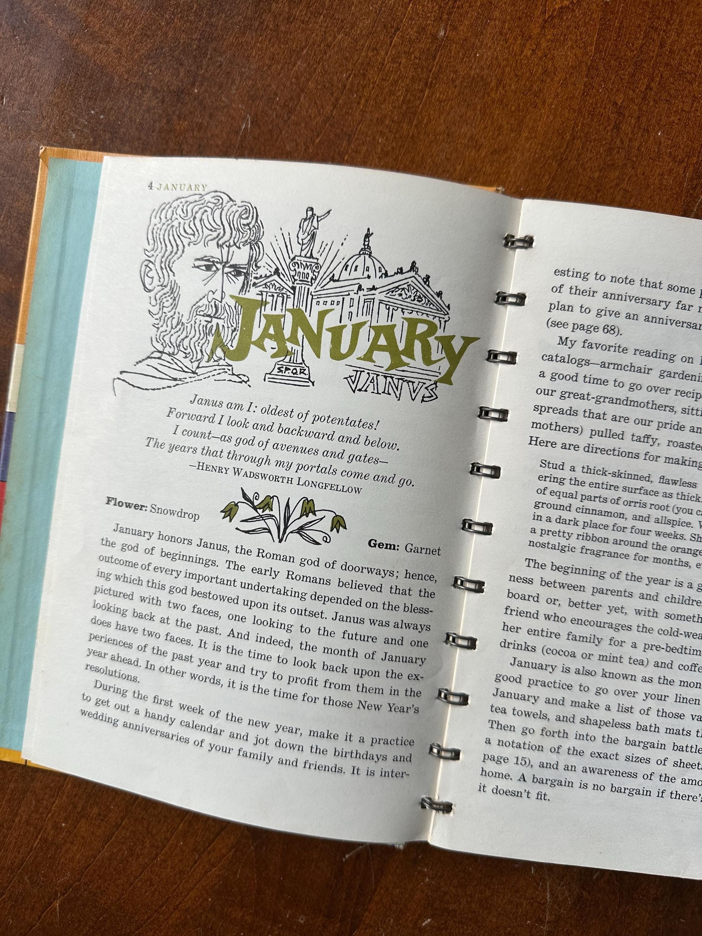 Vintage 1962 Betty Crocker’s Cooking Calendar: A Year Round Guide to Meal Planning with Recipes and Menus Hardcover Illustrated Book