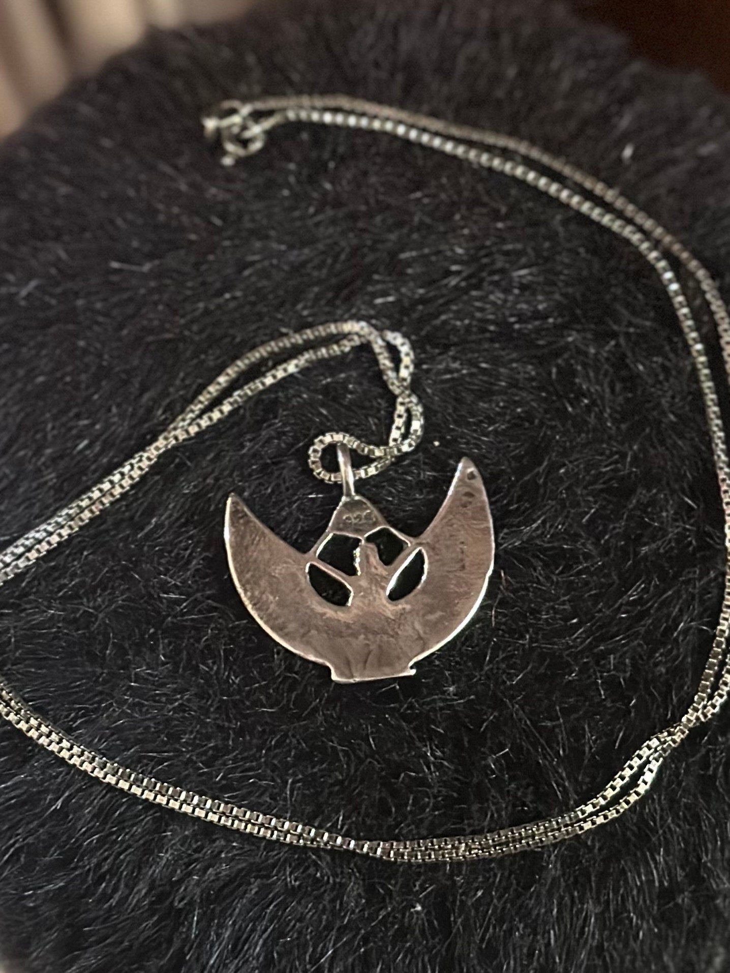 Vintage Sterling Silver Egyptian Revival Isis Goddess Pendant Necklace