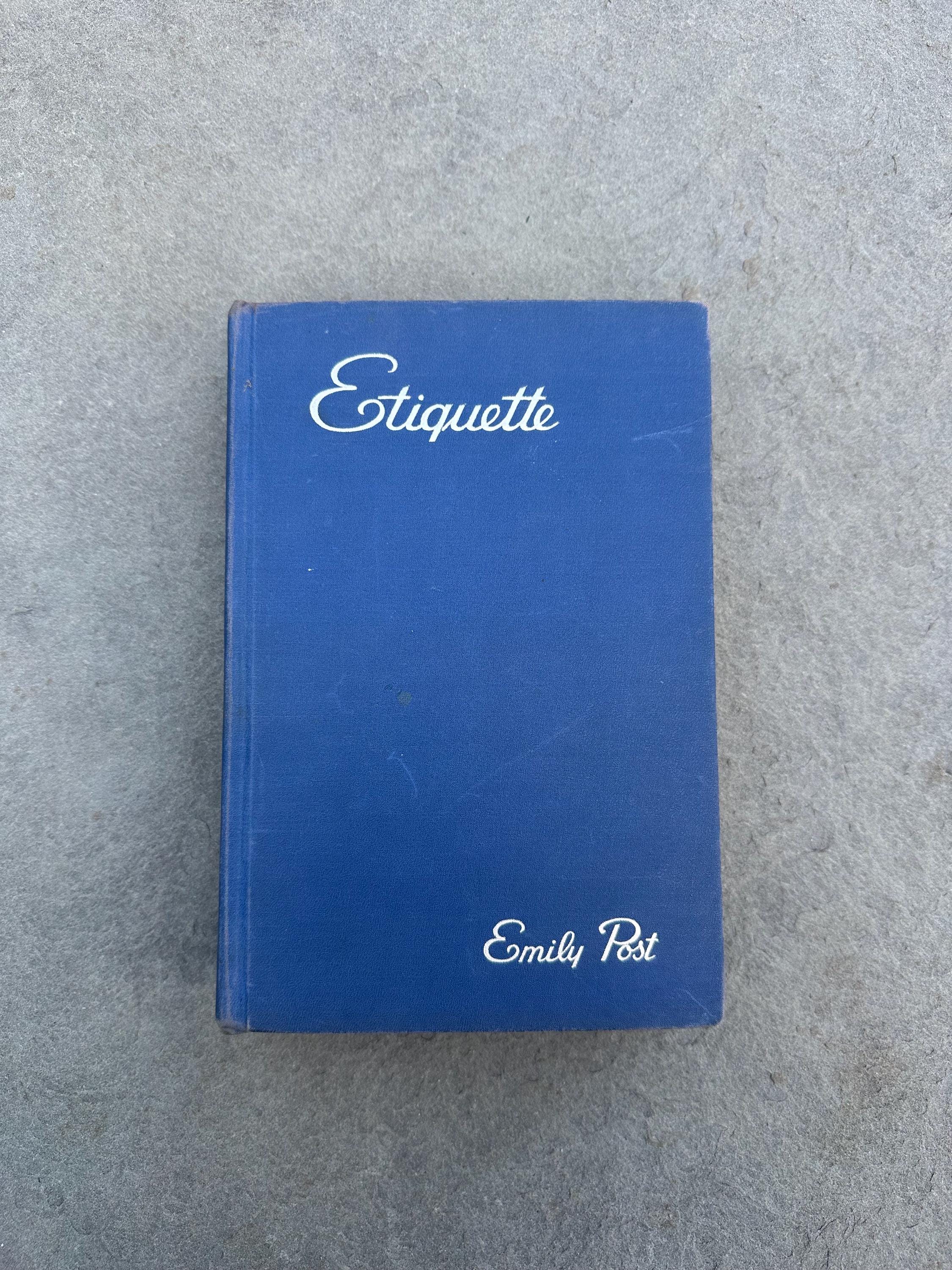 Vintage 1947 Emily Post Etiquette The Blue Book of Social Usage 17th Printing Copyright Edition Illustrated Hardcover Book