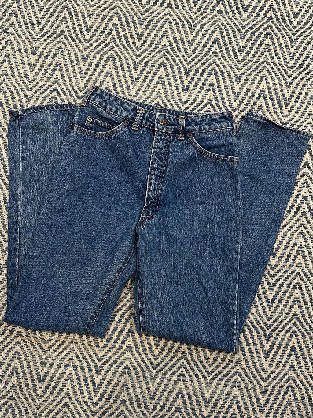 Vintage 1980s BIG JOHN Japanese Denim Women's Jeans 100% Cotton High Rise Straight Leg 24W Made in Japan