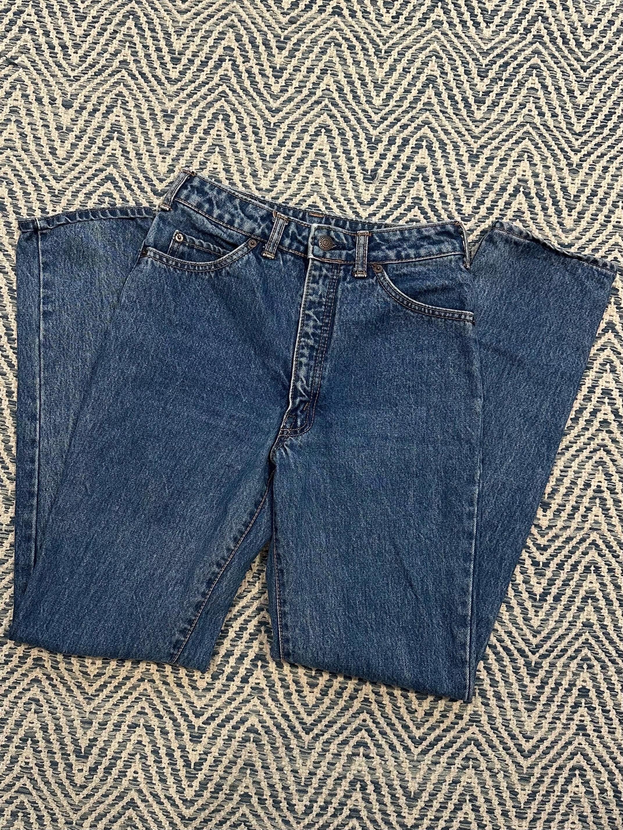 Vintage 1980s BIG JOHN Japanese Denim Women's Jeans 100% Cotton High Rise Straight Leg 24W Made in Japan