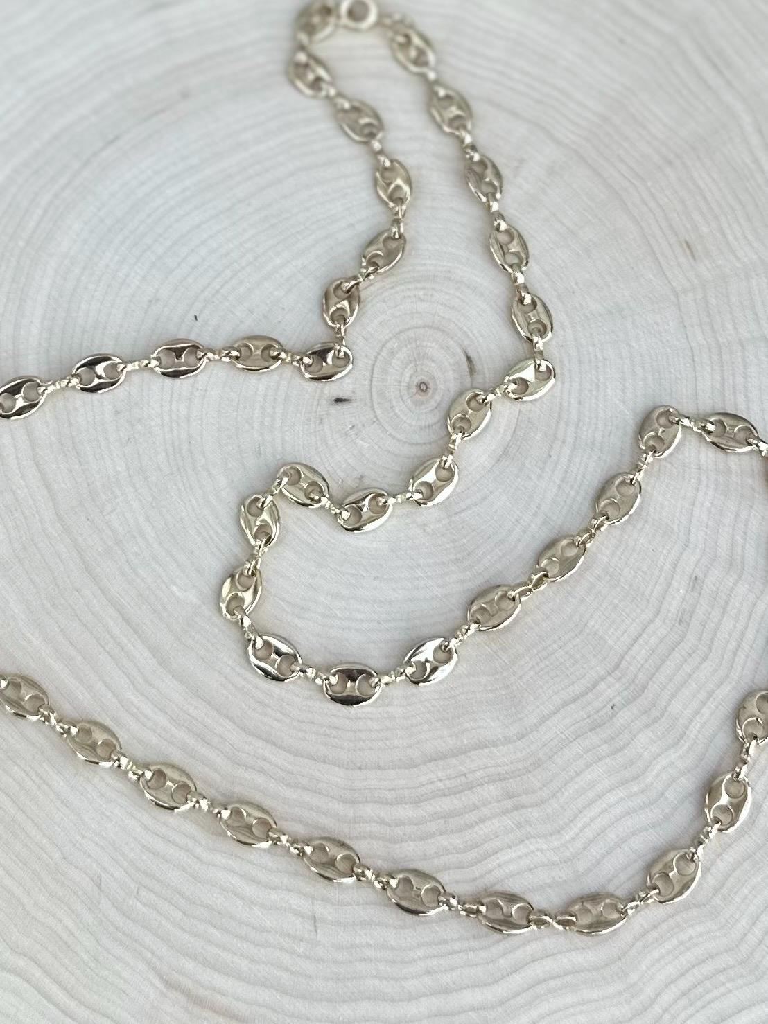 Vintage Gold Tone Long Mariner Chain 26.25” Unique Layering Jewelry