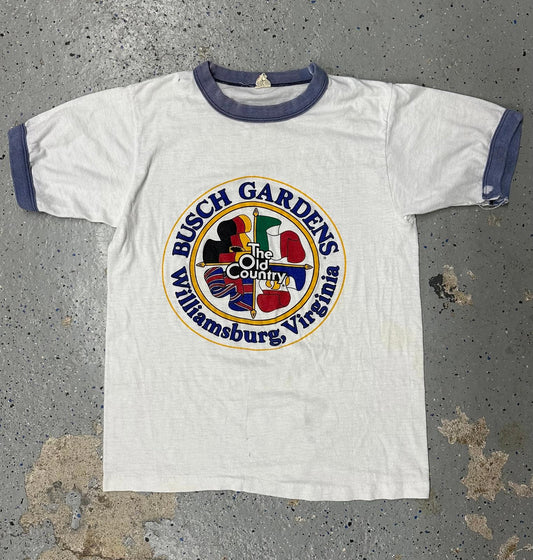 1980s Busch Gardens The Old Country Williamsburg, VA Ringer Tee Thrashed