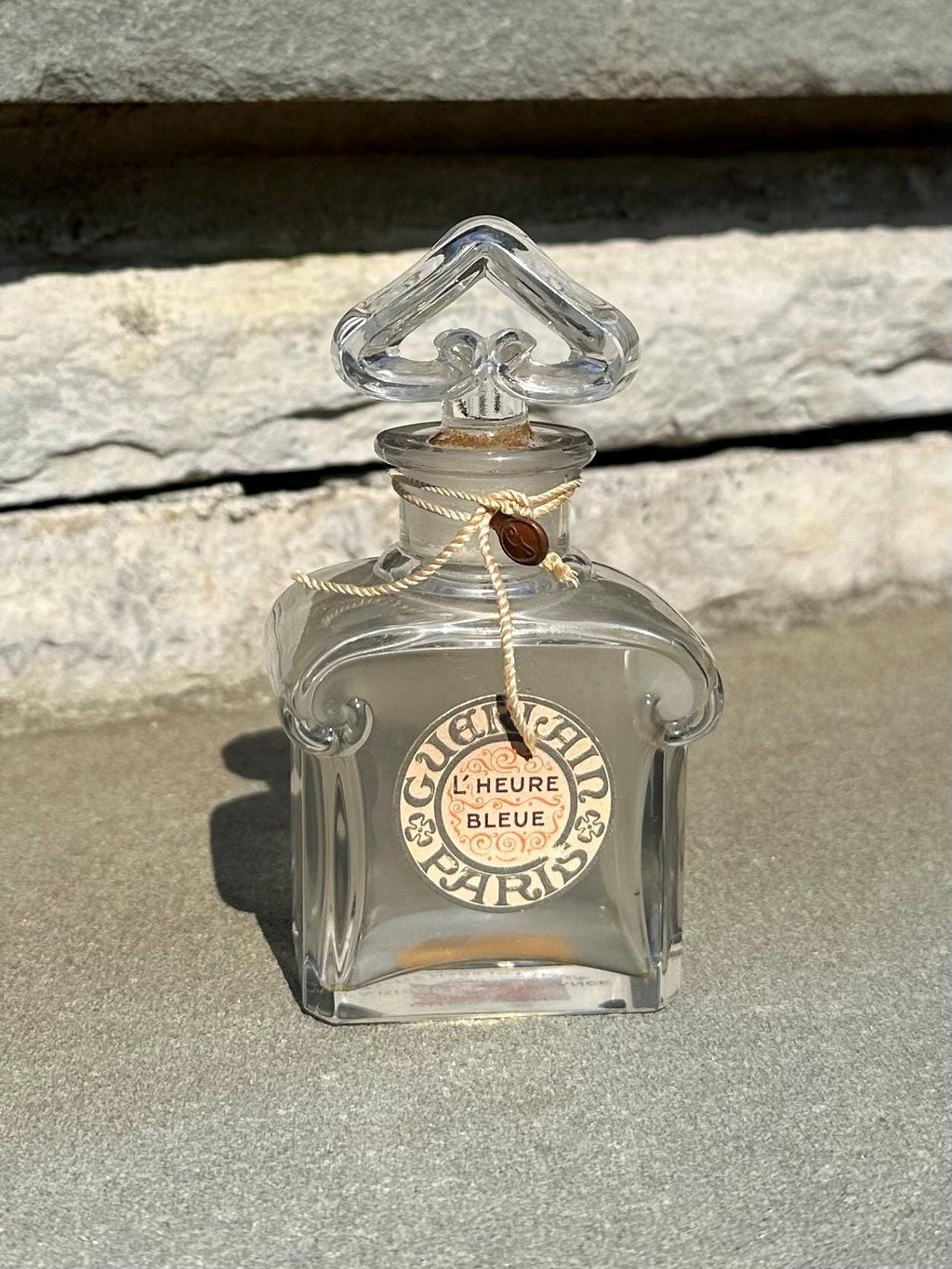 Vintage 1940s Guerlain Paris L'Heure Bleue Baccarat Perfume Bottle Made in France Empty