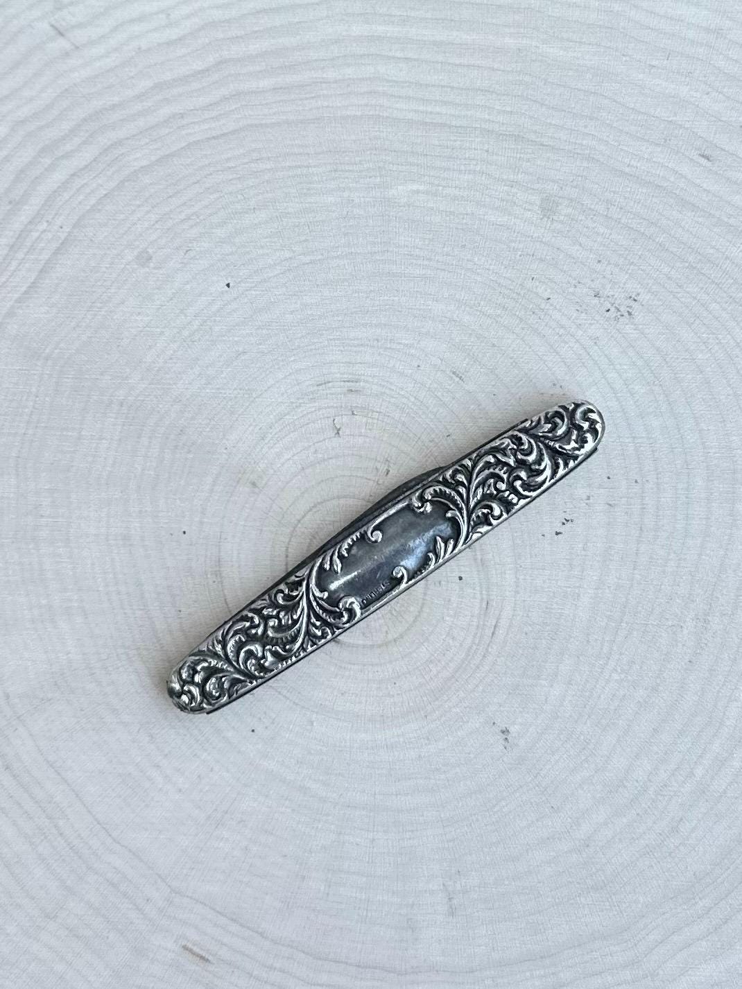 Antique EMPIRE KNIFE CO Sterling Silver 2-Blade Folding Pocket Knife c.1856-1930