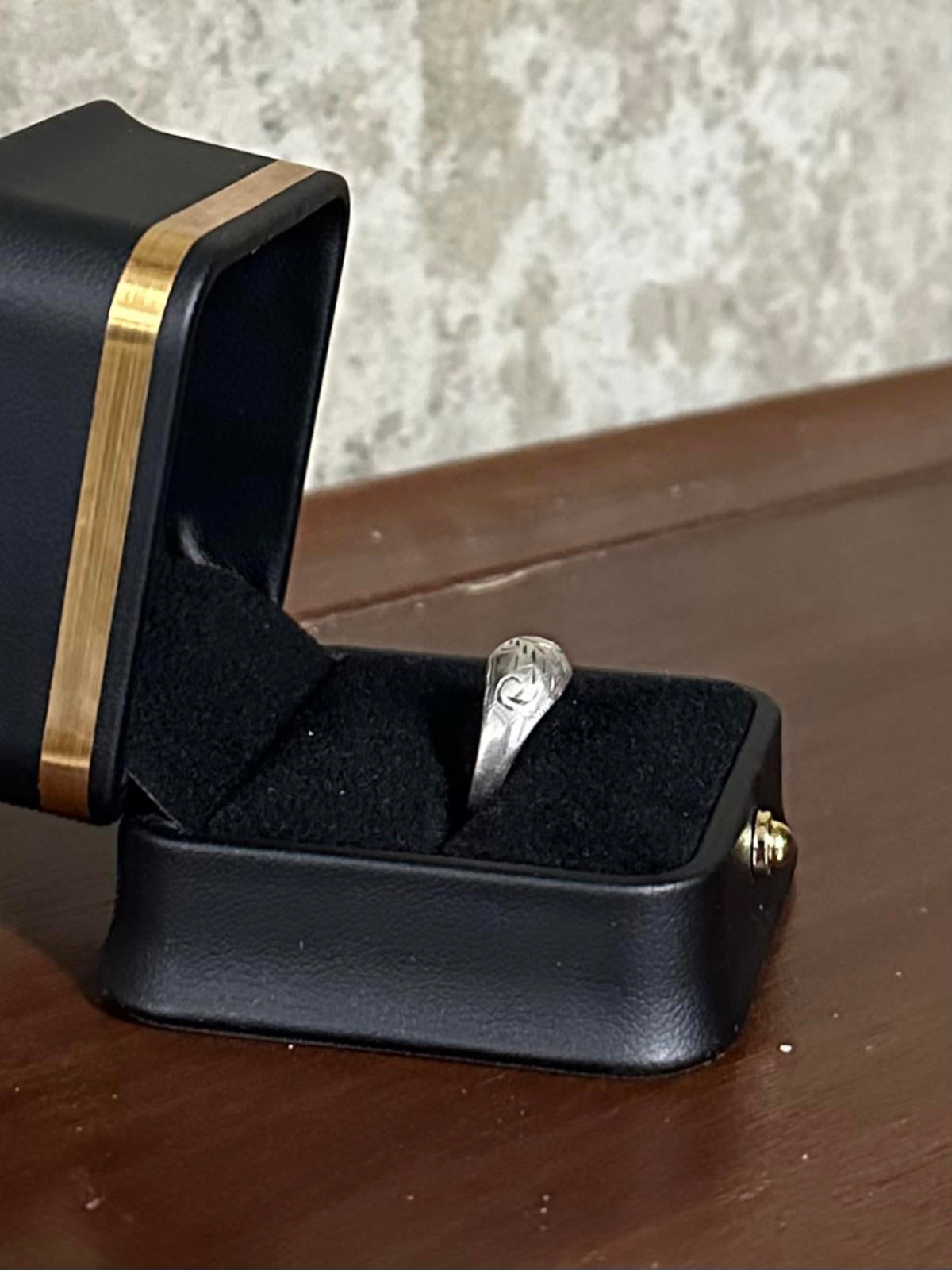 Vintage 925 Sterling Silver Hand Engraved Domed Ring US 6 1/2 Dainty