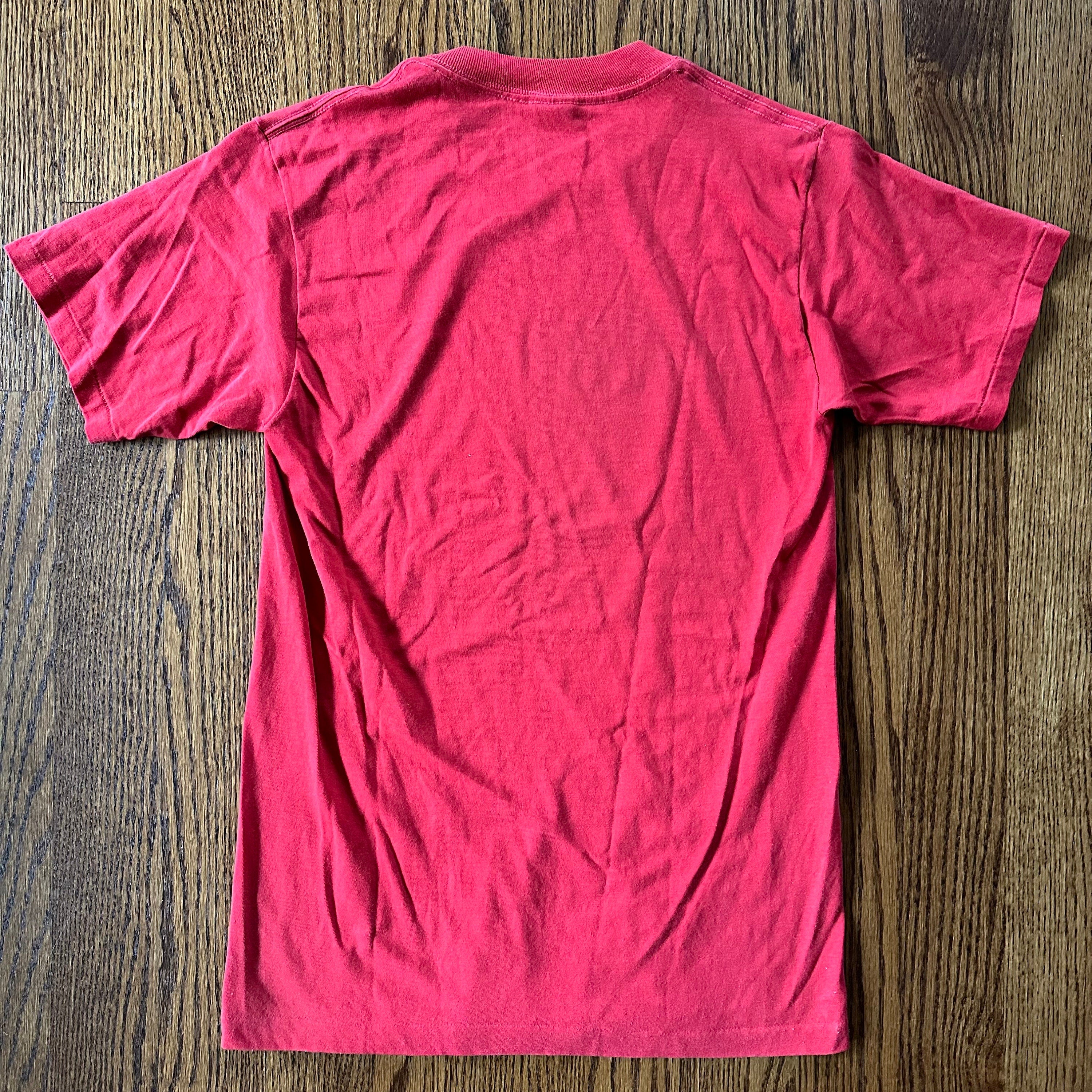 Vintage 1980s Anvil USA Danes Have More Fun Single Stitch Red T-Shirt Tee