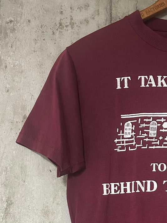 1990s It Takes Balls to Work Behind the Walls Prison Single Stitch Tee