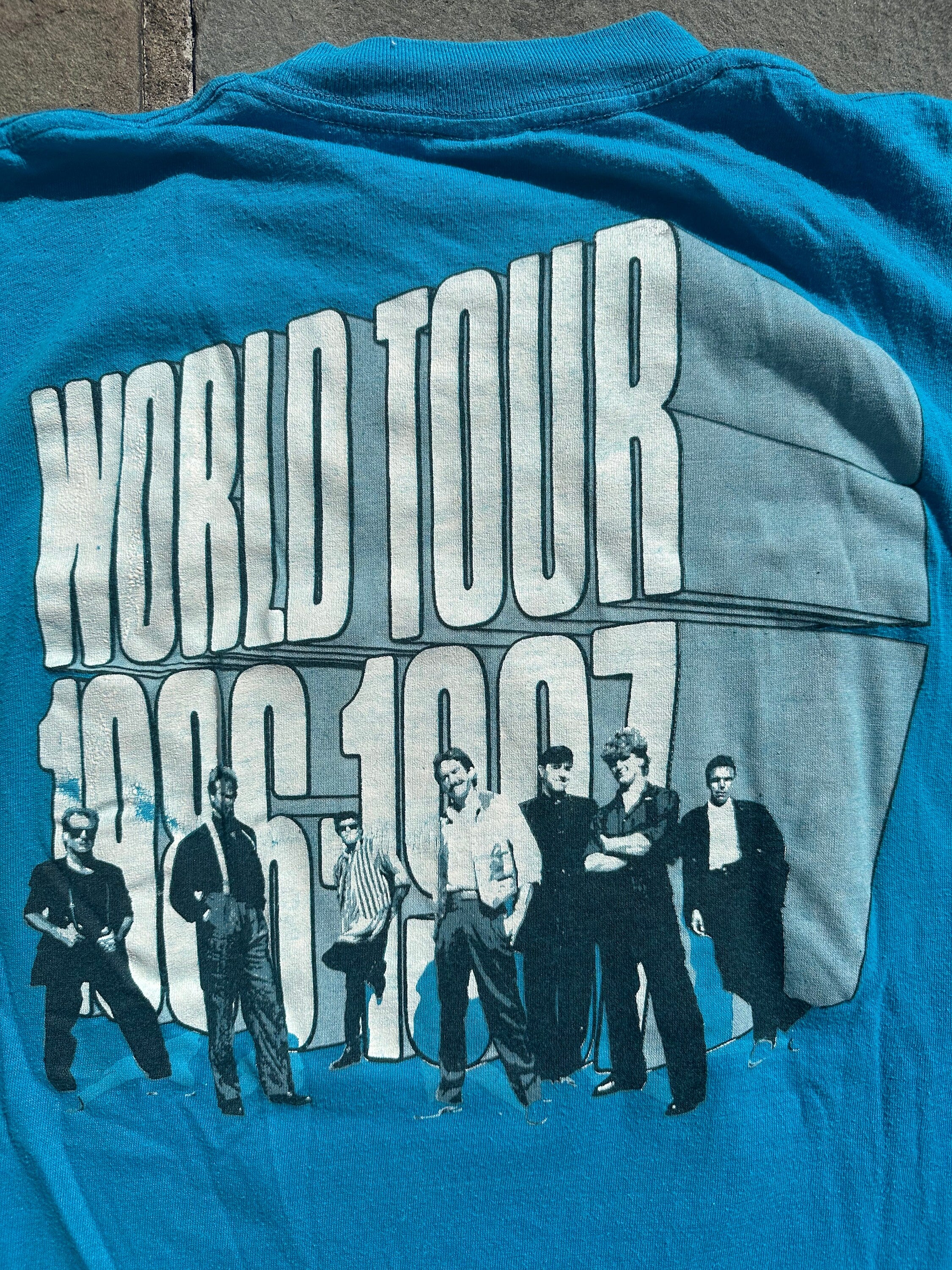 Vintage Chicago 1986-1987 World Tour Single Stitch Blue T-Shirt Tee Signal Brand