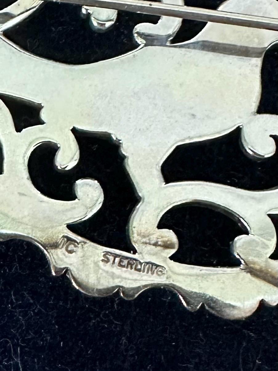 Vintage 1980s Hand & Hammer Handcrafted Sterling Silver Dove Pigeon Brooch or Pendant