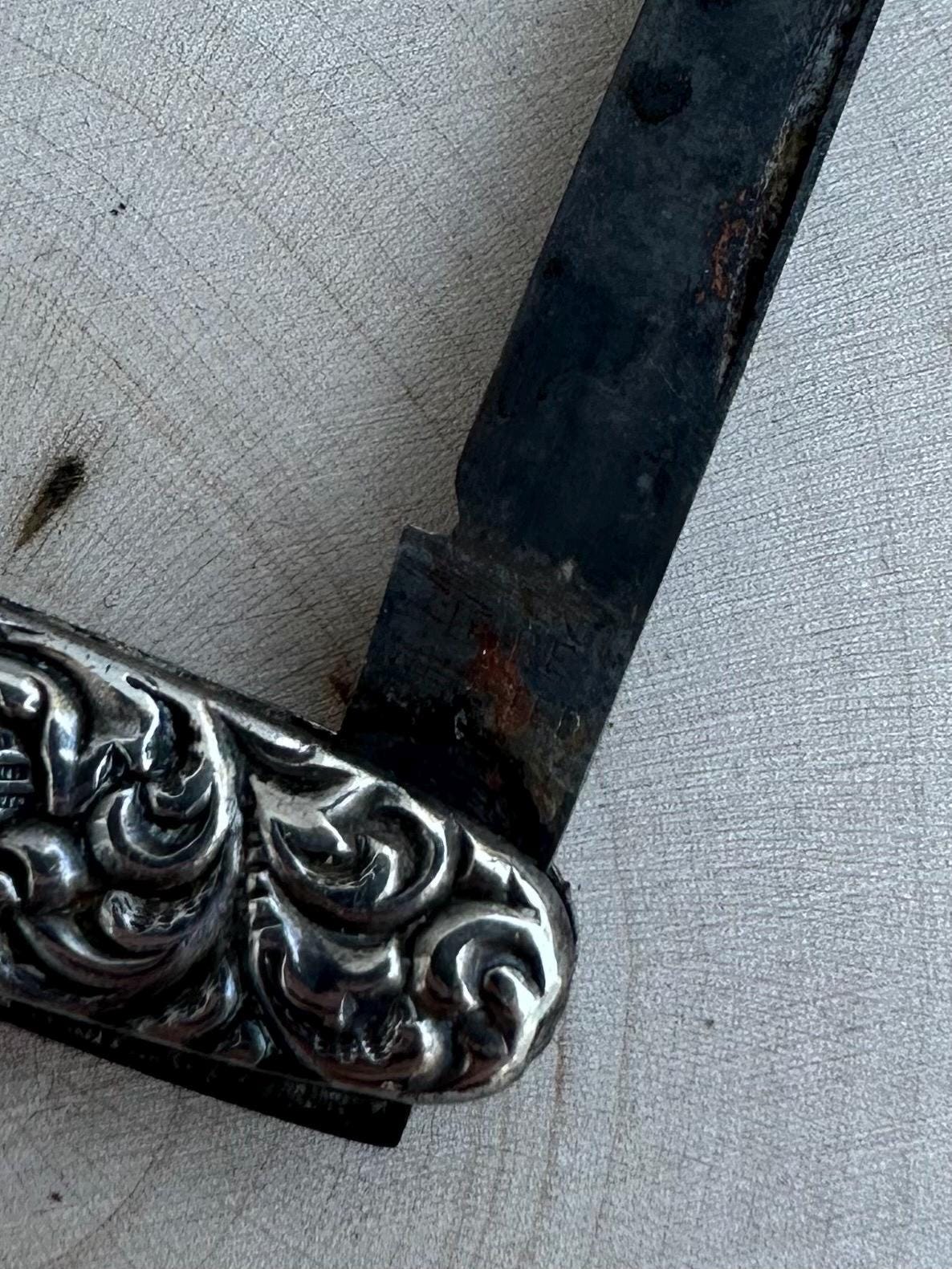 Antique EMPIRE KNIFE CO Sterling Silver 2-Blade Folding Pocket Knife c.1856-1930
