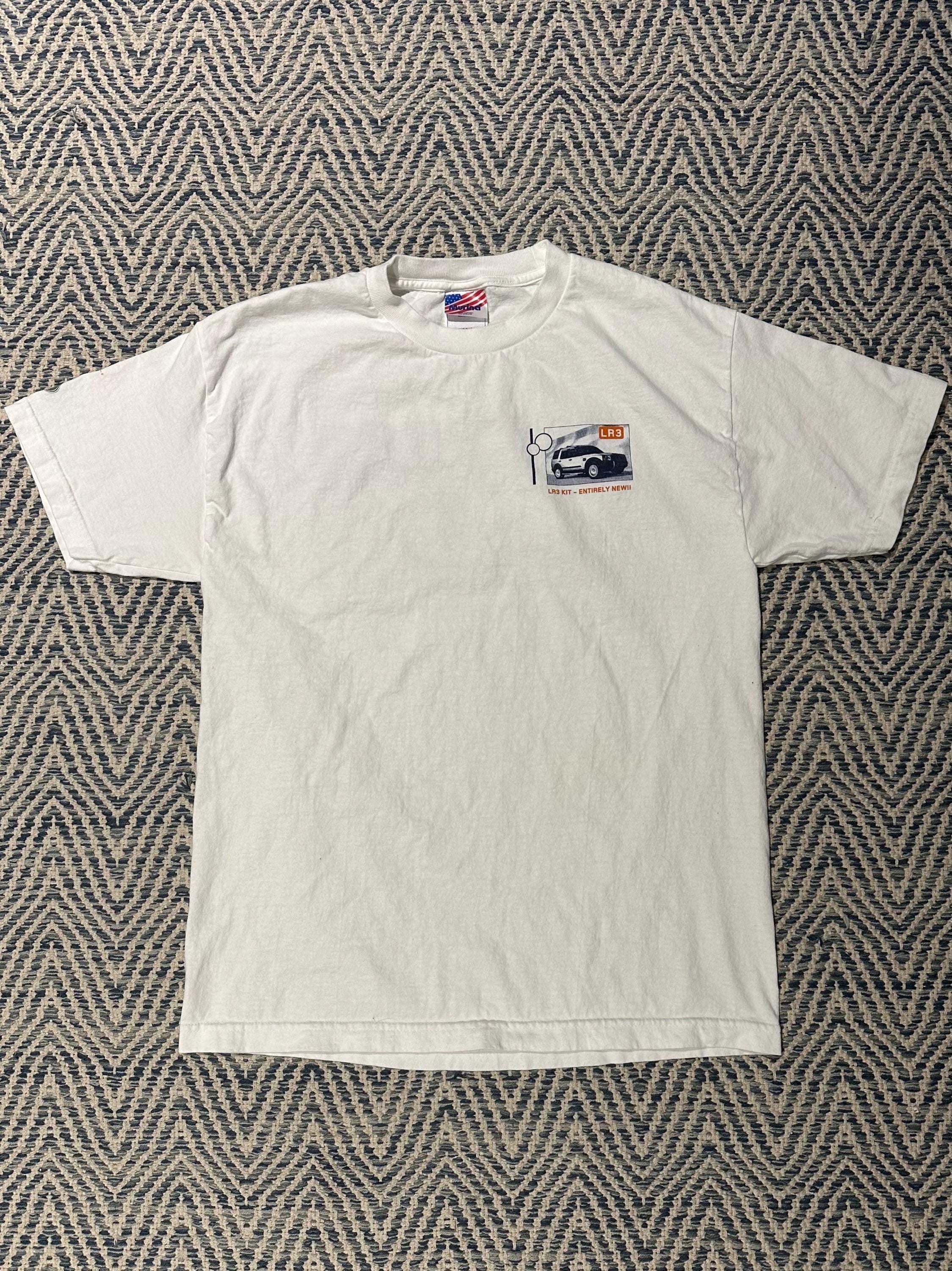 Vintage Y2K Land Rover LR3 Kirt Promo Short Sleeve T-Shirt Made in USA 100% Cotton Size L Murina Tag