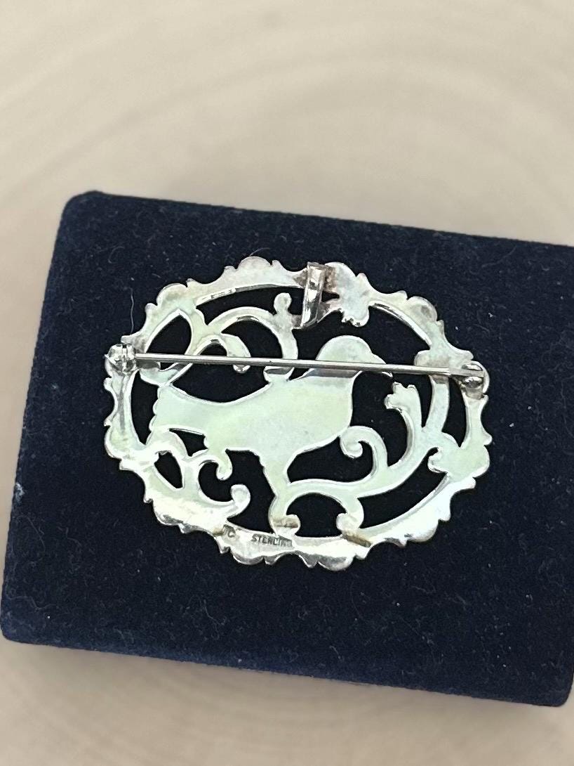 Vintage 1980s Hand & Hammer Handcrafted Sterling Silver Dove Pigeon Brooch or Pendant