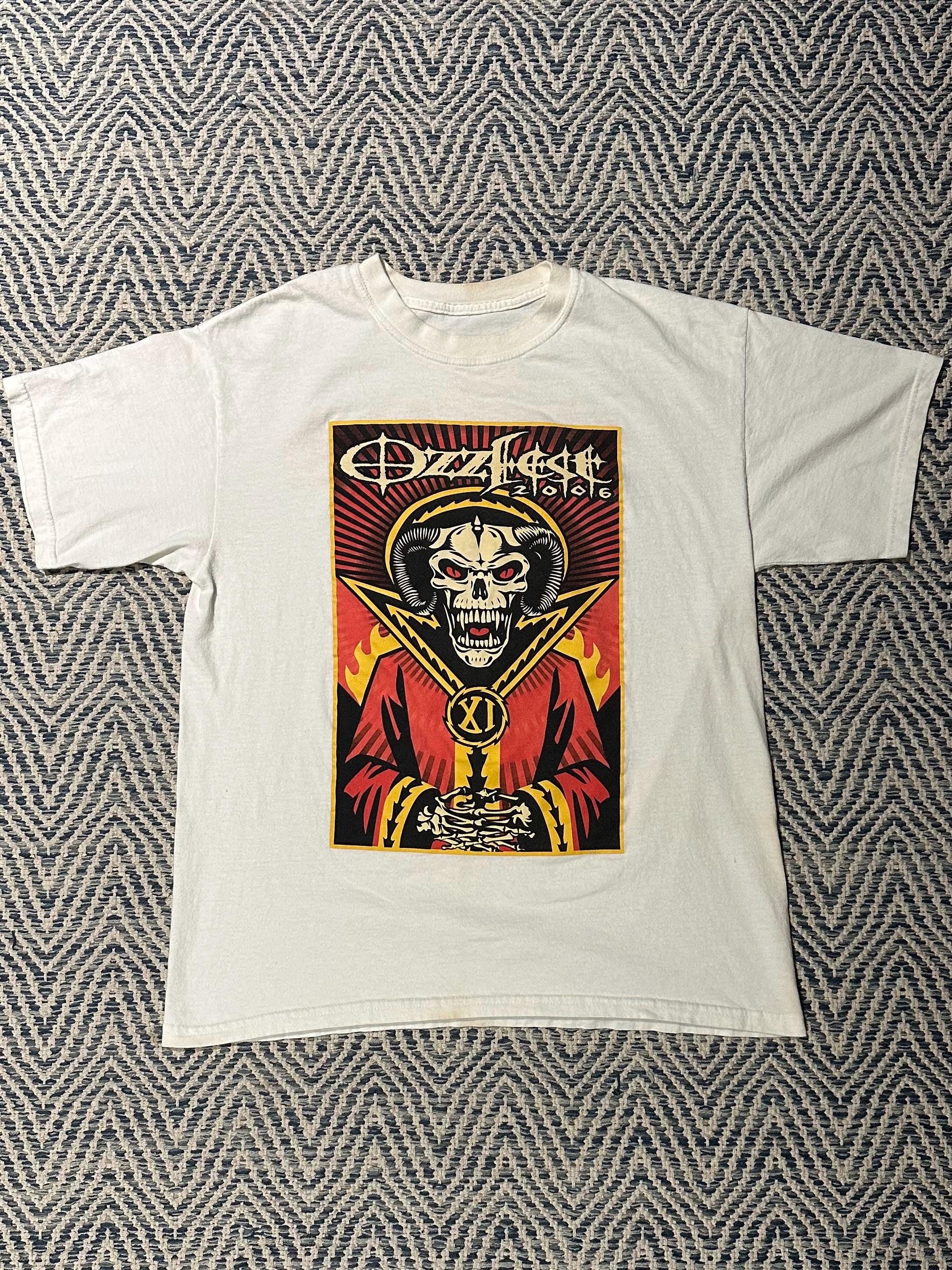 Vintage Y2K 2006 Ozzfest Ozzy Osbourne Tour White Graphic Tee