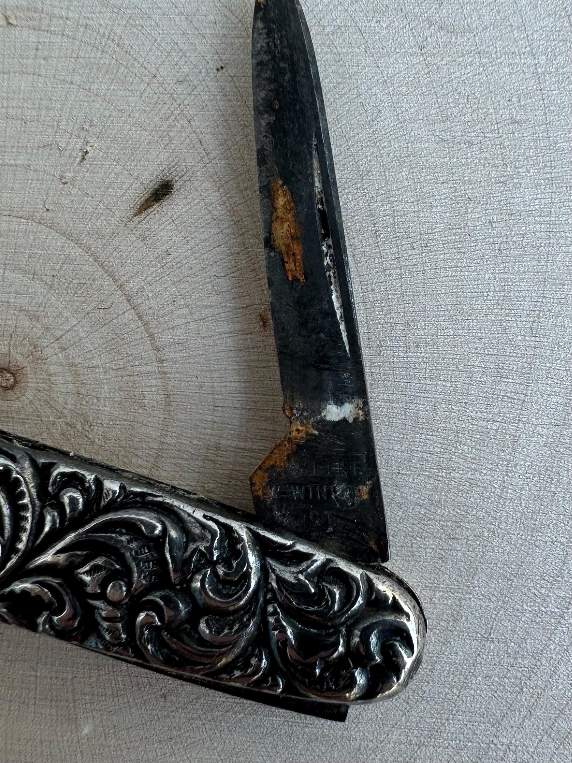 Antique EMPIRE KNIFE CO Sterling Silver 2-Blade Folding Pocket Knife c.1856-1930