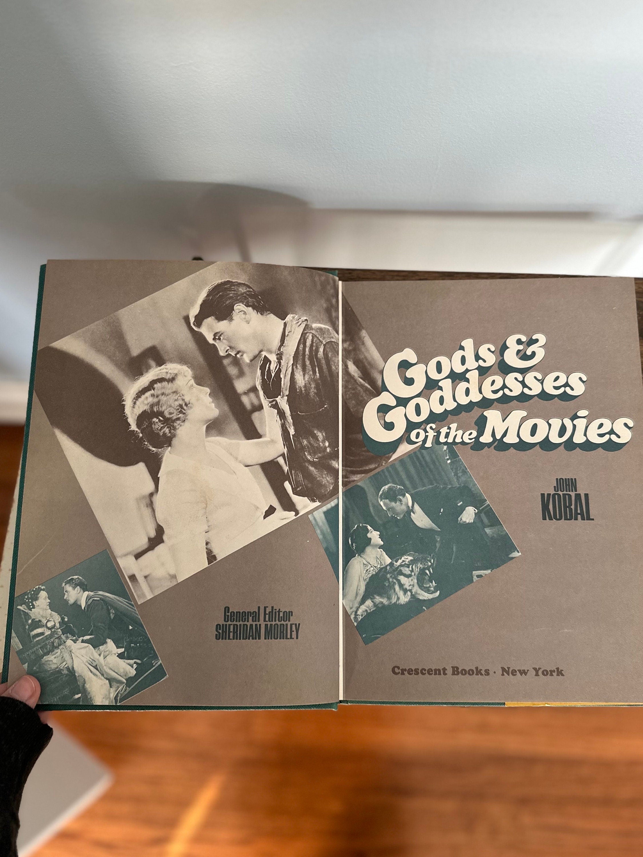Vintage 1973 Gods & Goddesses of the Movies by John Kobal Hardcover Book with Original Dust Jacket | Old Hollywood Movie Stars