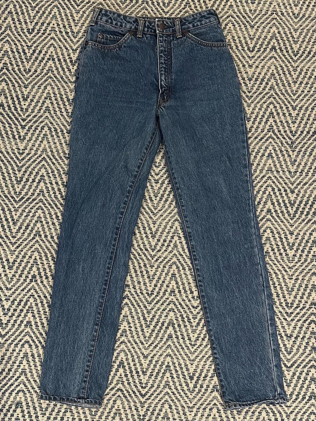 Vintage 1980s BIG JOHN Japanese Denim Women's Jeans 100% Cotton High Rise Straight Leg 24W Made in Japan