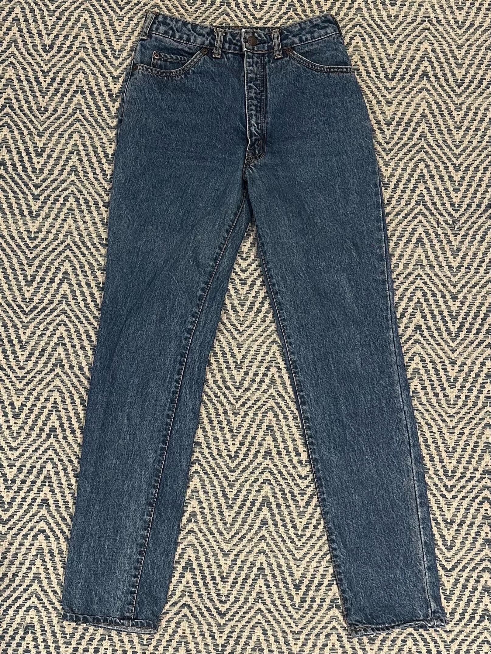 Vintage 1980s BIG JOHN Japanese Denim Women's Jeans 100% Cotton High Rise Straight Leg 24W Made in Japan