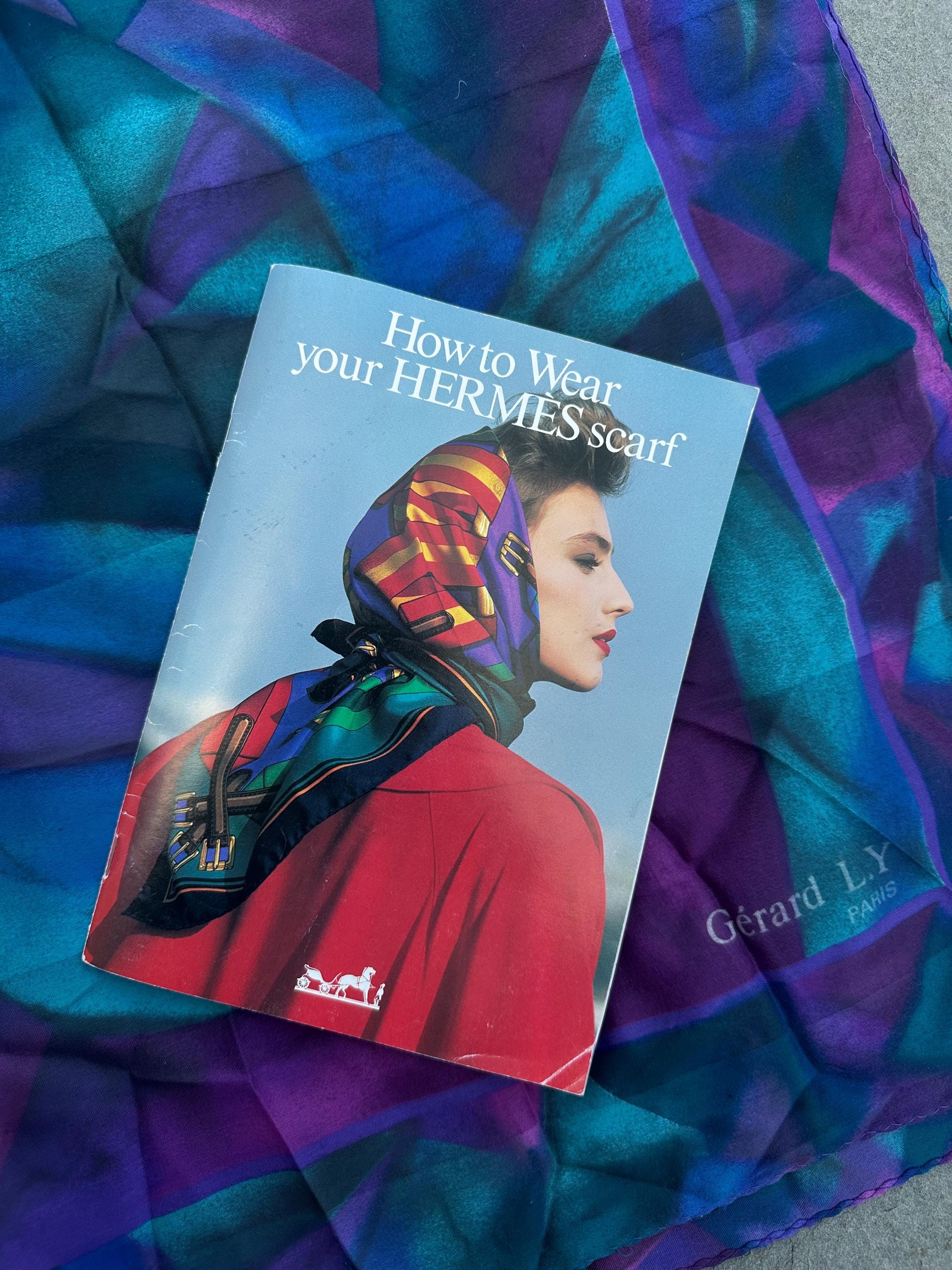 Vintage 1986 HERMÈS of Paris How To Wear Your Hermès Scarf Illustrated Guide Booklet Book 1980s Designer
