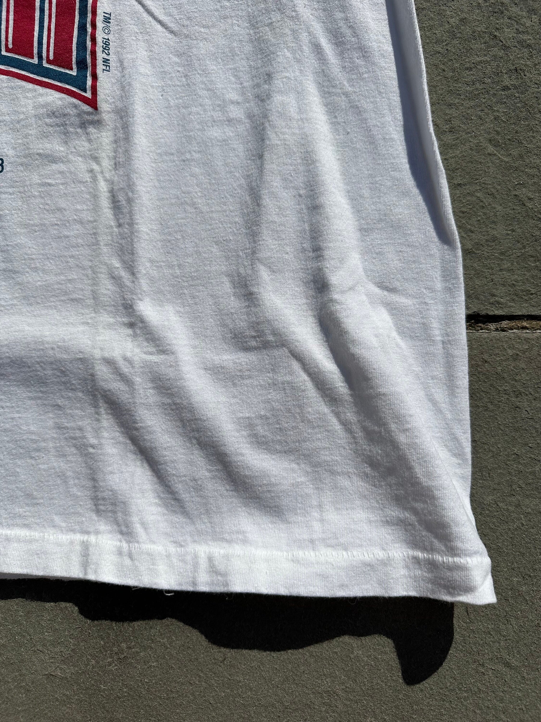 Vintage 1993 Super Bowl XXVII Rose Bowl Miller Lite Single Stitch White T-Shirt Tee Holoubek Brand 100% Cotton