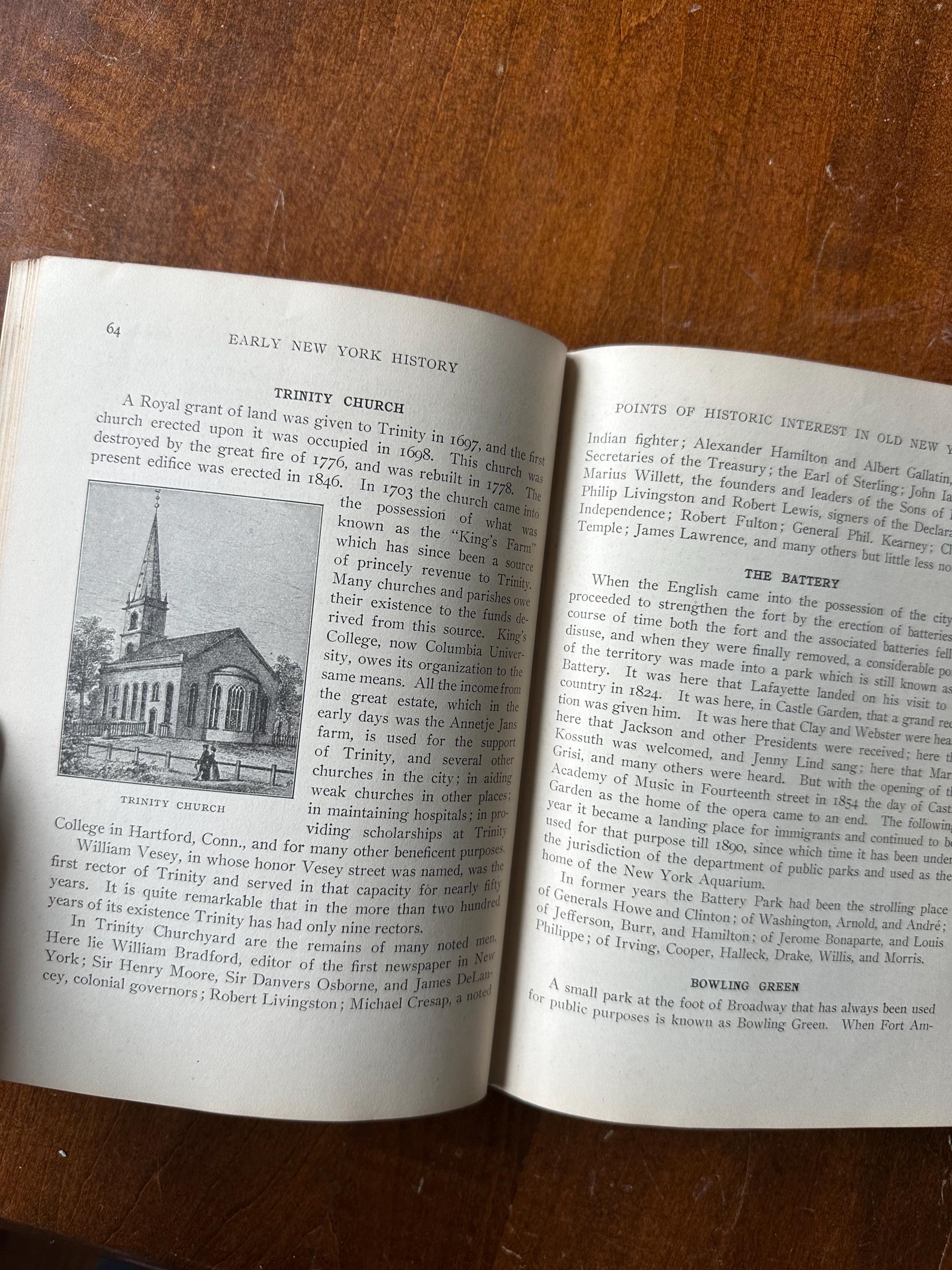 Antique 1906 1912 Stories From Early New York History Hardcover Illustrated Book by Sherman Williams