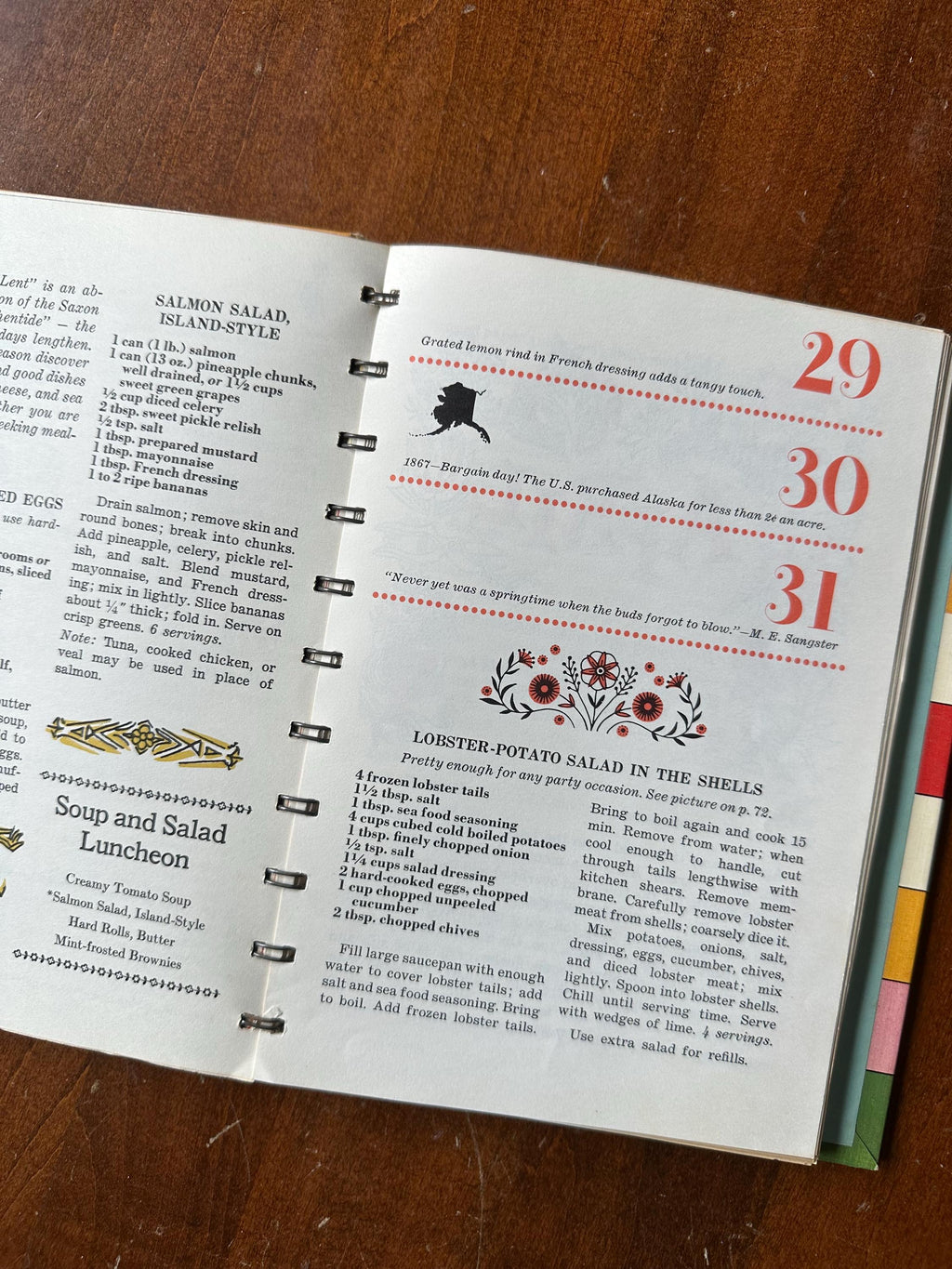 Vintage 1962 Betty Crocker’s Cooking Calendar: A Year Round Guide to Meal Planning with Recipes and Menus Hardcover Illustrated Book