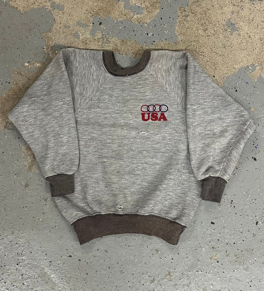1980s Thrashed USA Olympics Kids Raglan Crewneck Sweatshirt
