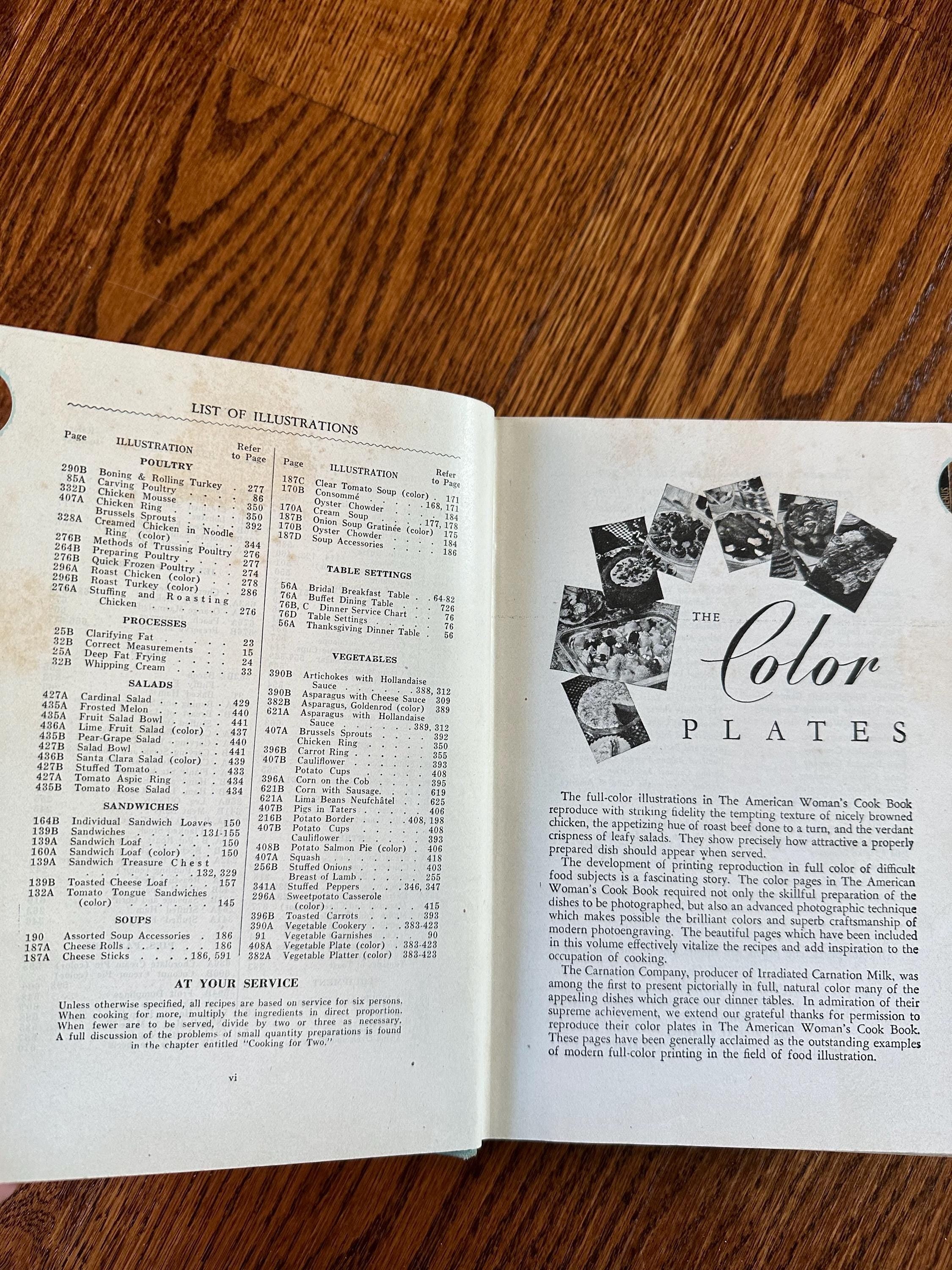 Vintage 1944 1946 The American Woman Cookbook Hardcover Illustrated Edited by Ruth Berolzheimer Indexed