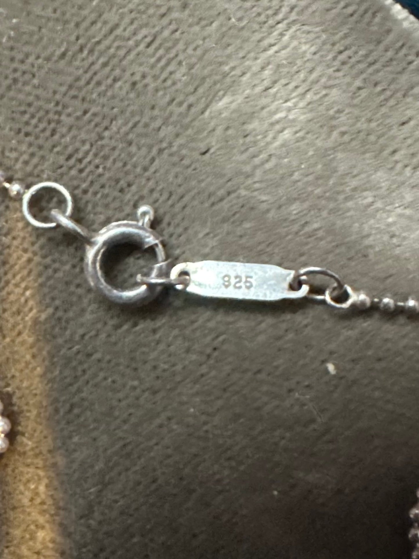 Signed Tiffany & Co. Sterling Silver Ball Bead Chain Necklace