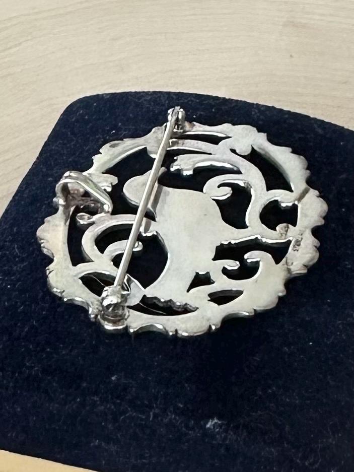 Vintage 1980s Hand & Hammer Handcrafted Sterling Silver Dove Pigeon Brooch or Pendant