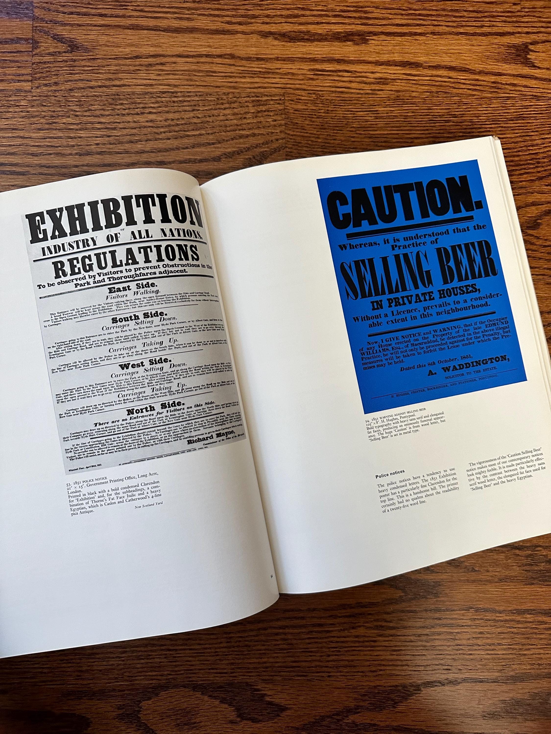 Vintage 1962 PRINTED EPHEMERA Illustrated Hardcover Book by John Lewis | Type & Letterforms in English and American Printing