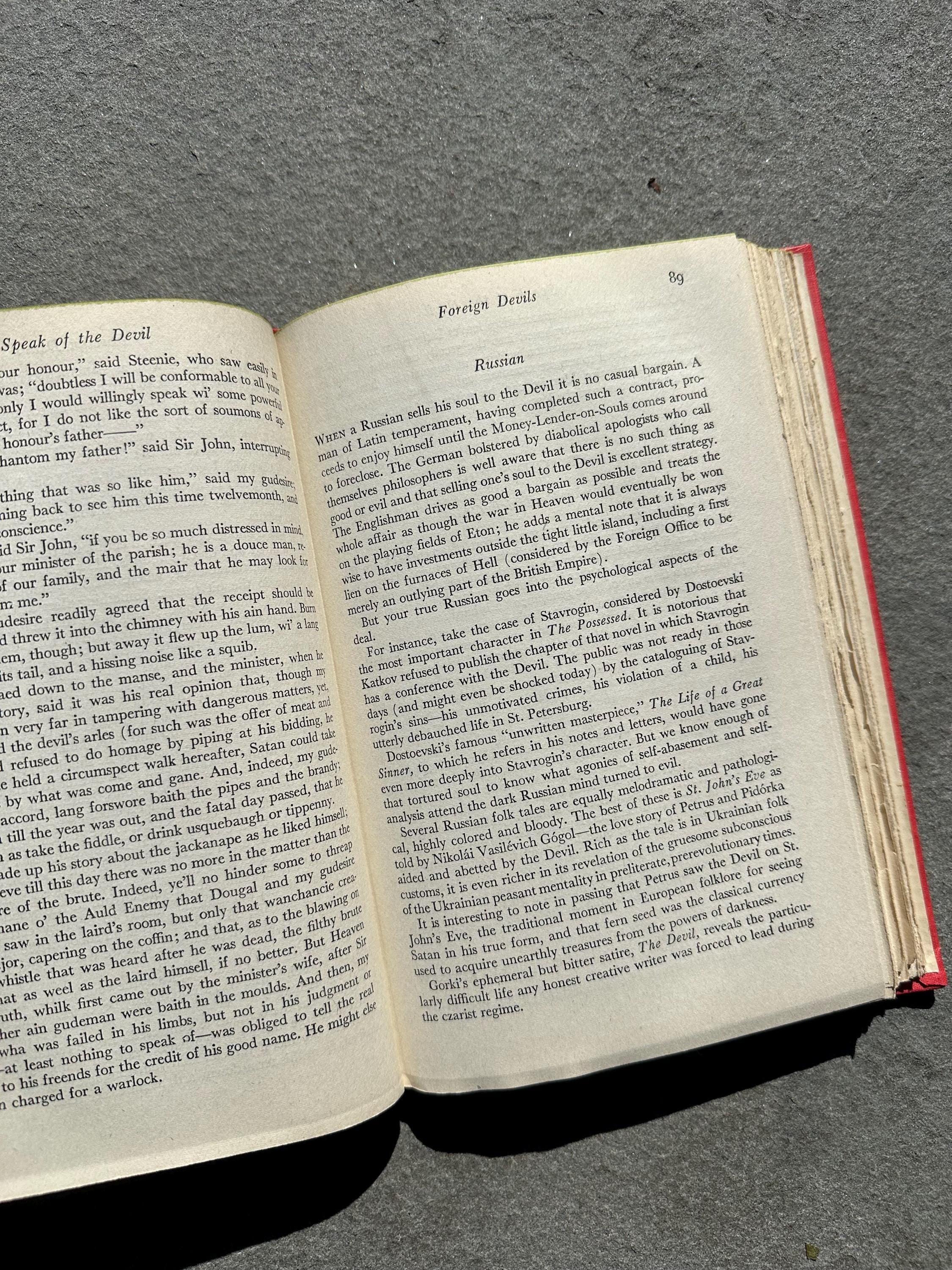 Vintage 1945 Speak of the Devil Hardcover Book Sterling North & C.B. Boutell | An Anthology of Demonology