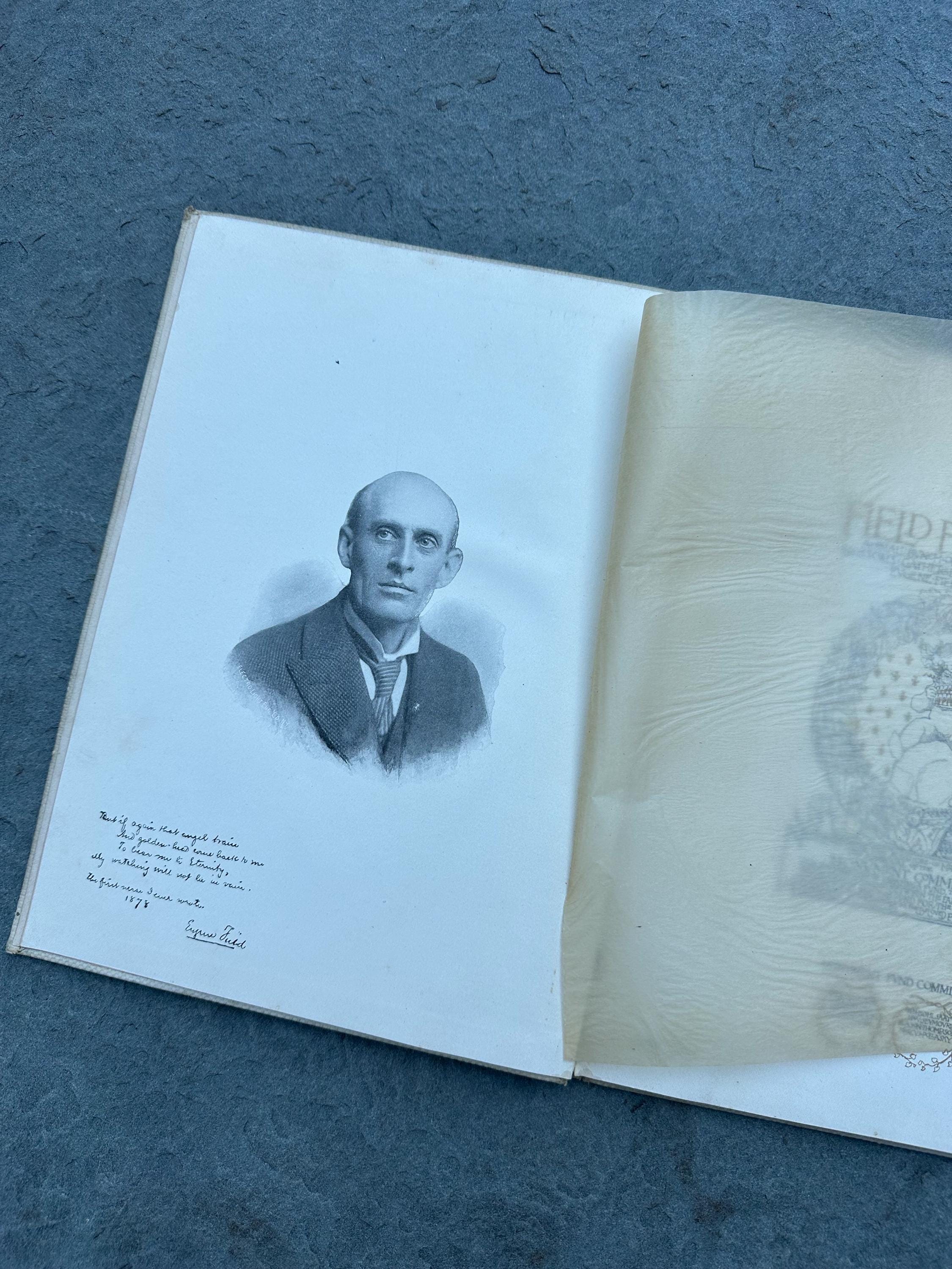 Antique 1896 Field Flowers Eugene Field Monument Souvenir Illustrated Hardcover Book